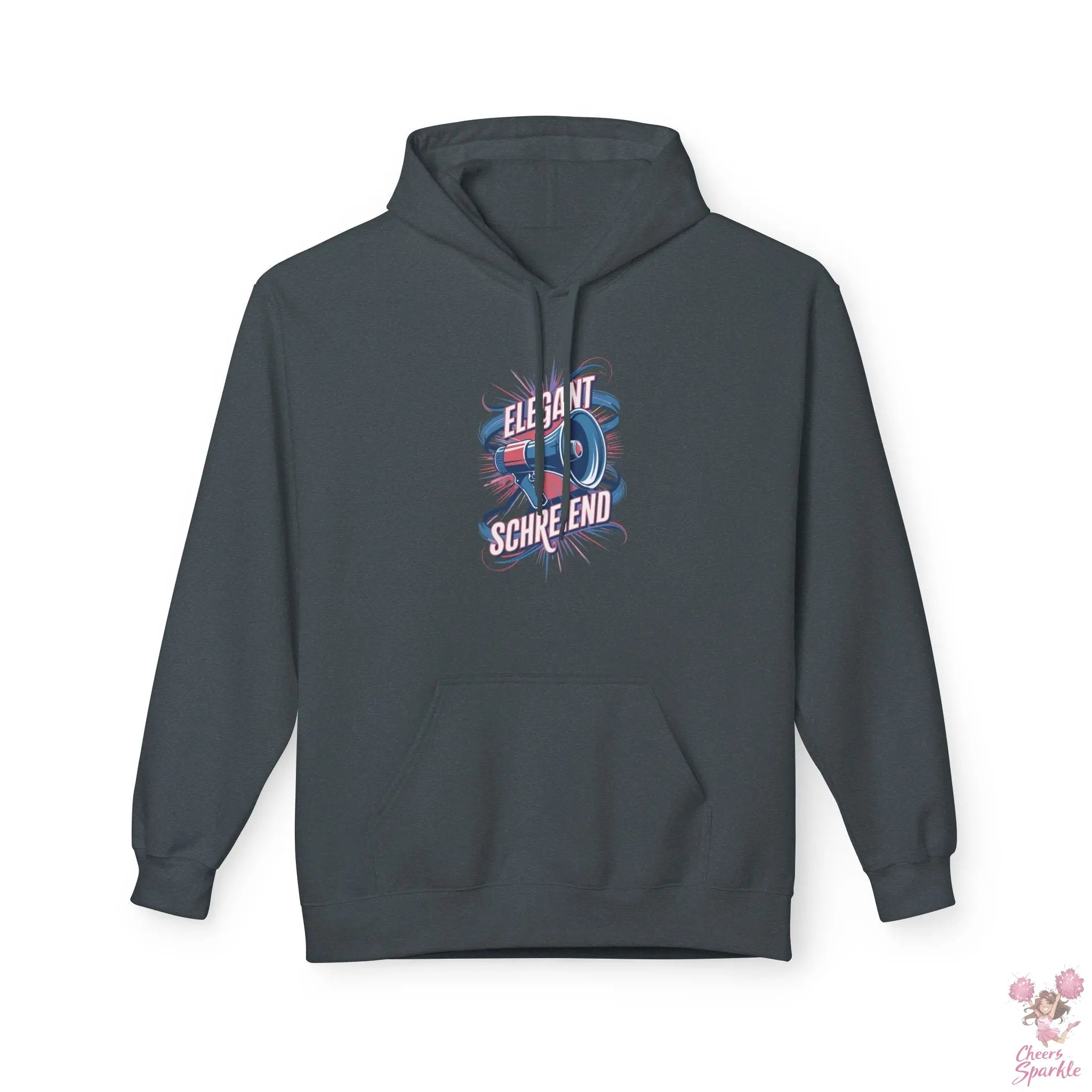 Hoodie „Schreiend & Elegant mit Megaphone“ Cheers and Sparkle