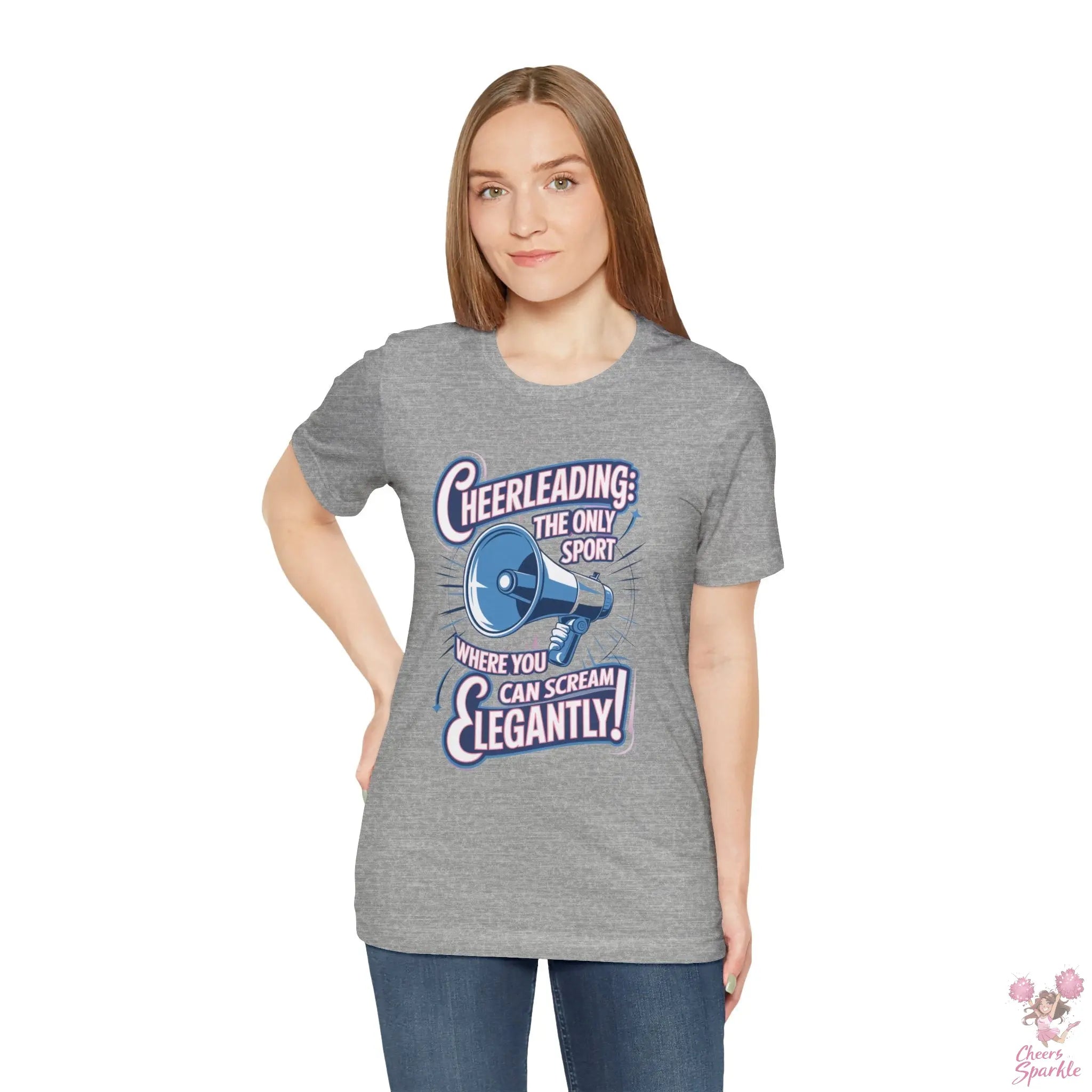 Cheerleading T-Shirt „Cheerleading: The Only Sport Where You Can Scream Elegantly!“ Cheers and Sparkle
