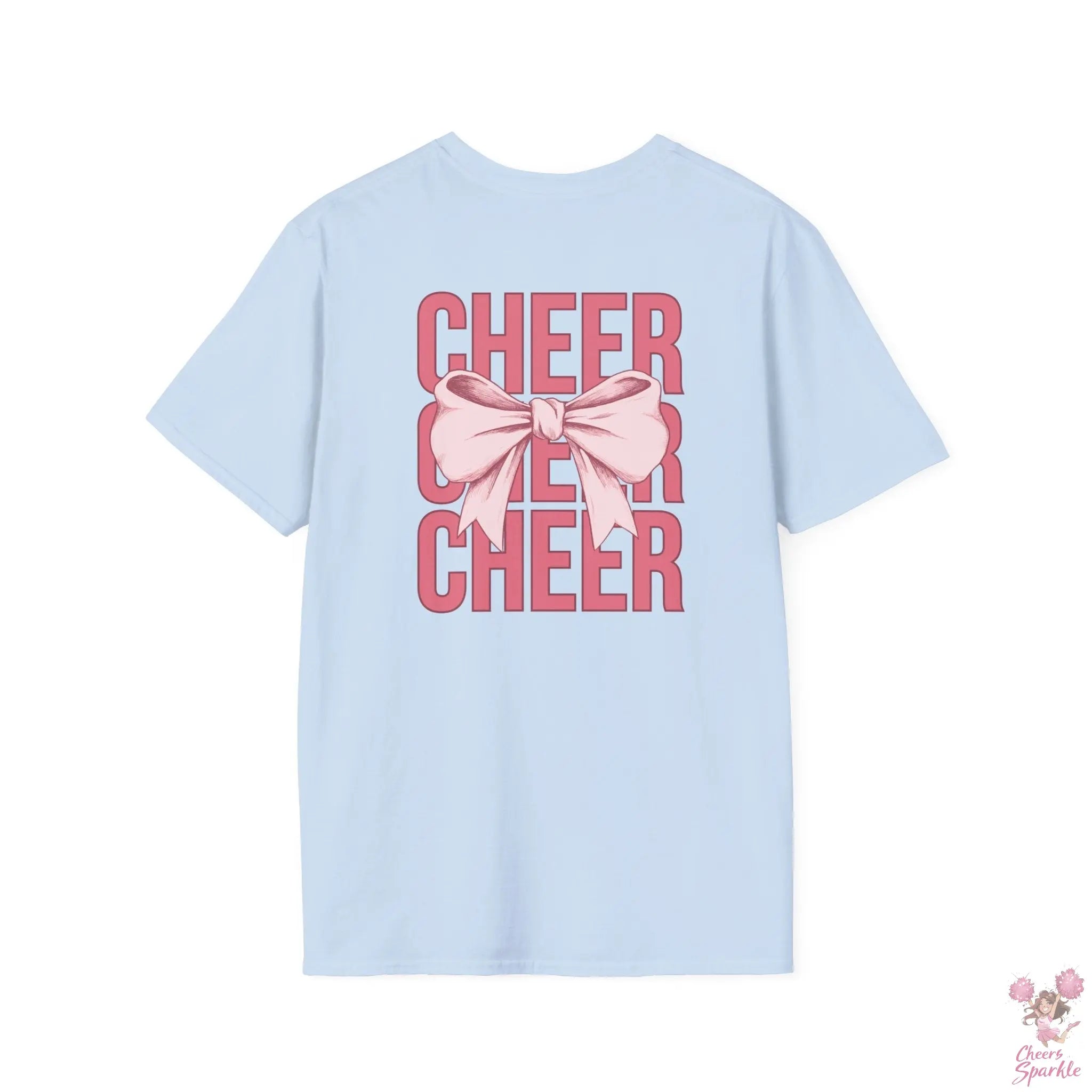Cheerful Bow Unisex Softstyle T-Shirt Cheers and Sparkle