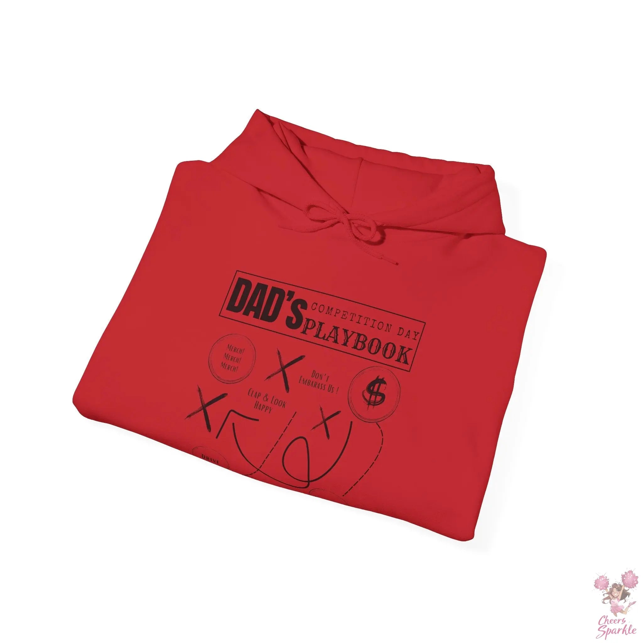 Hoodie "Dad's Competition Day Playbook" Cheers and Sparkle