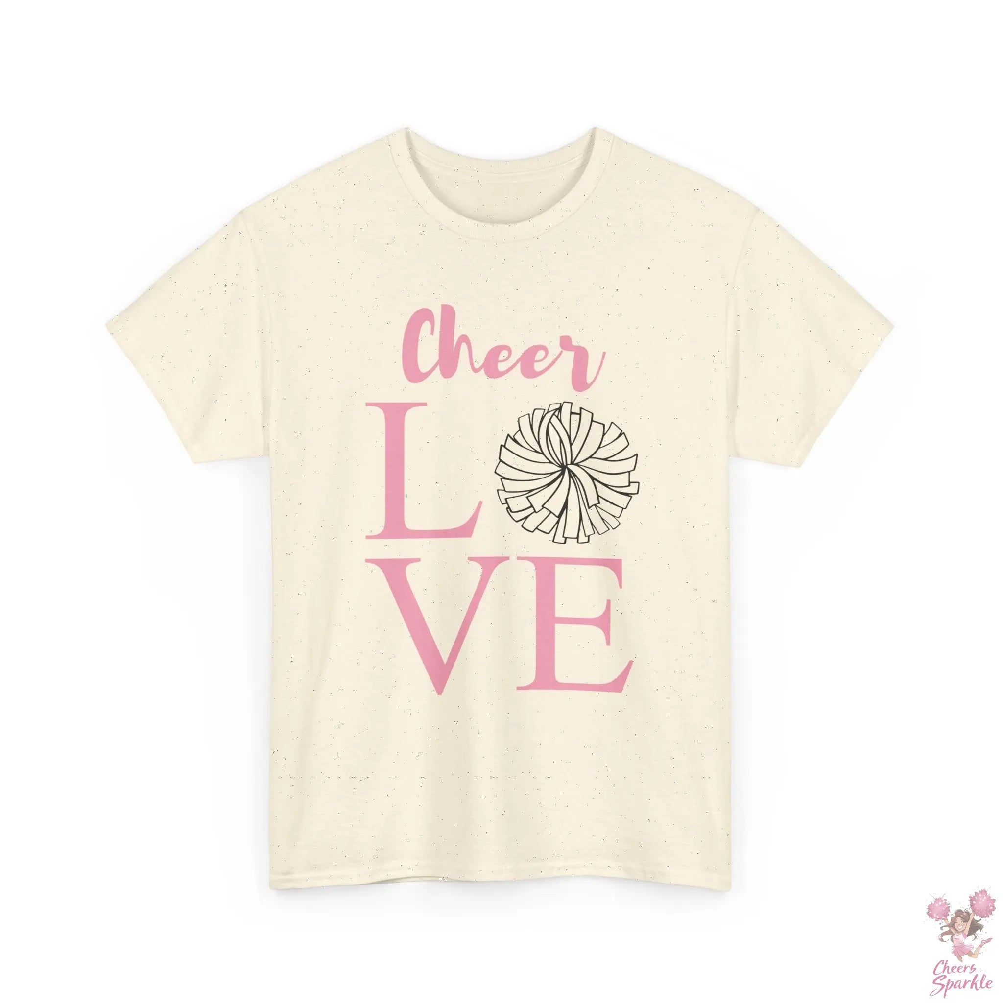 Heavy Cotton T-Shirt "Cheer Love" Cheers and Sparkle