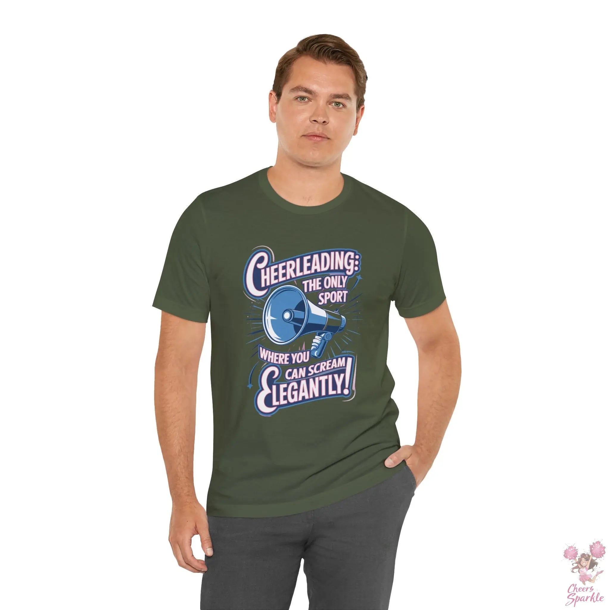 Cheerleading T-Shirt „Cheerleading: The Only Sport Where You Can Scream Elegantly!“ Cheers and Sparkle