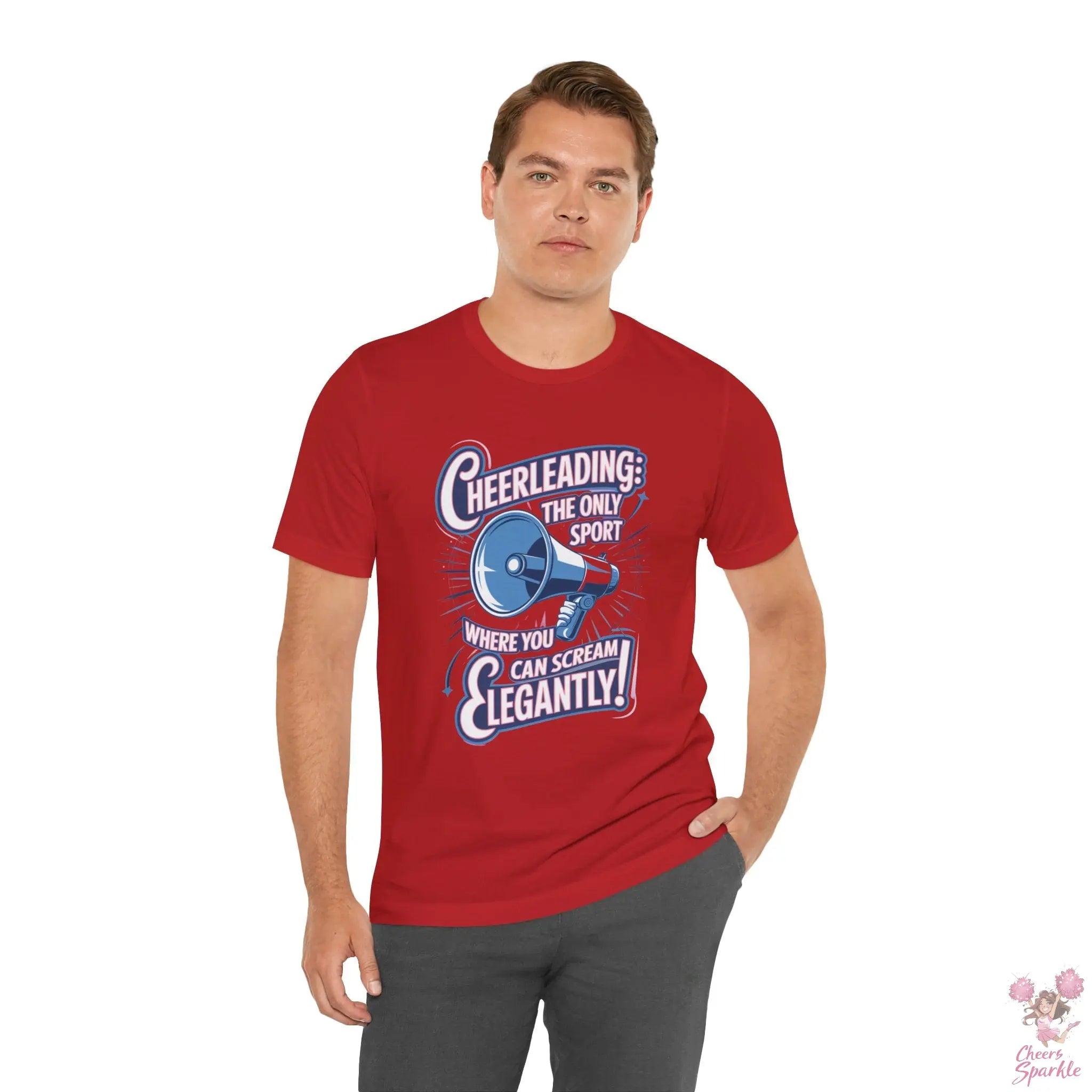 Cheerleading T-Shirt „Cheerleading: The Only Sport Where You Can Scream Elegantly!“ Cheers and Sparkle