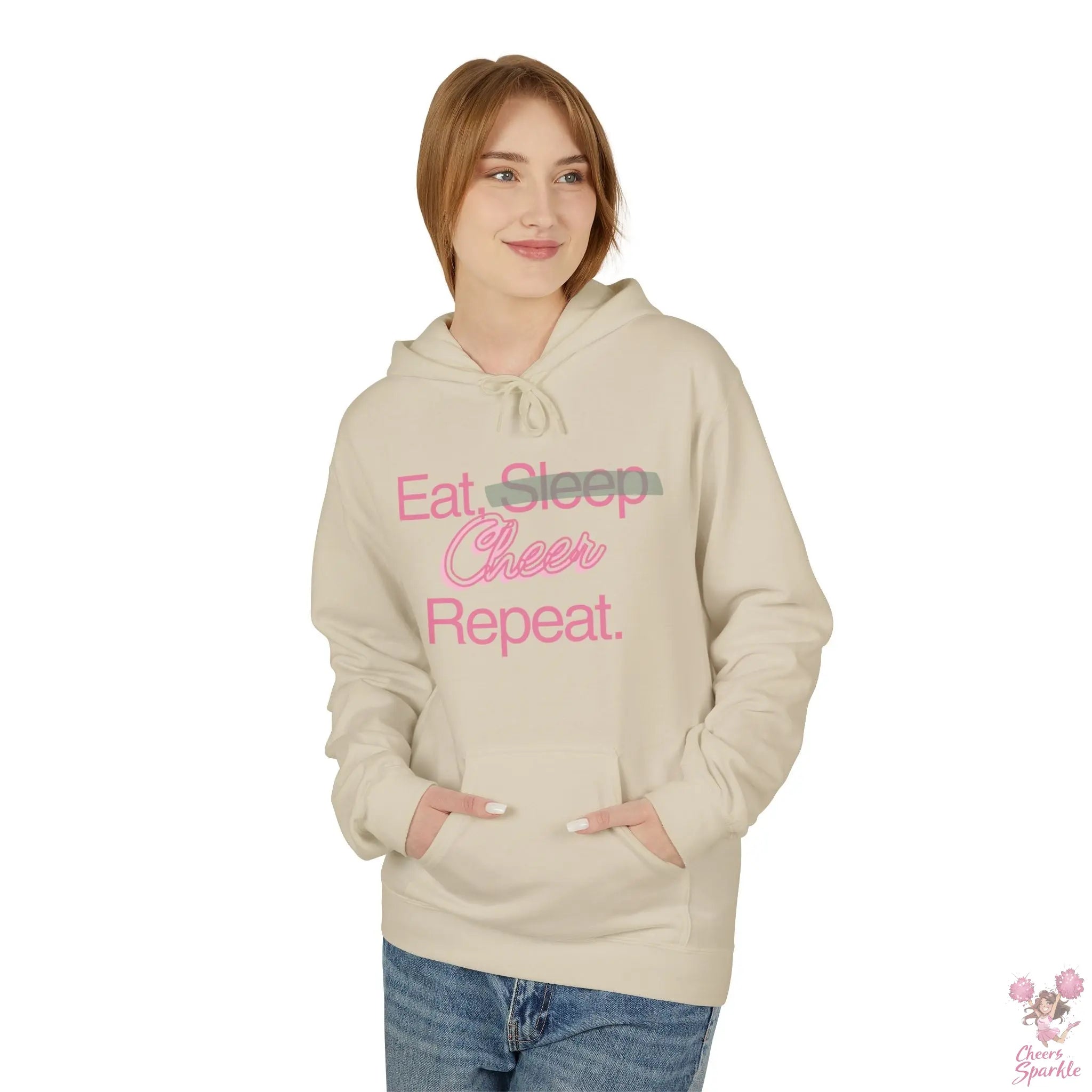 Hoodie "Eat. Sleep, Cheer, Repeat" Printify