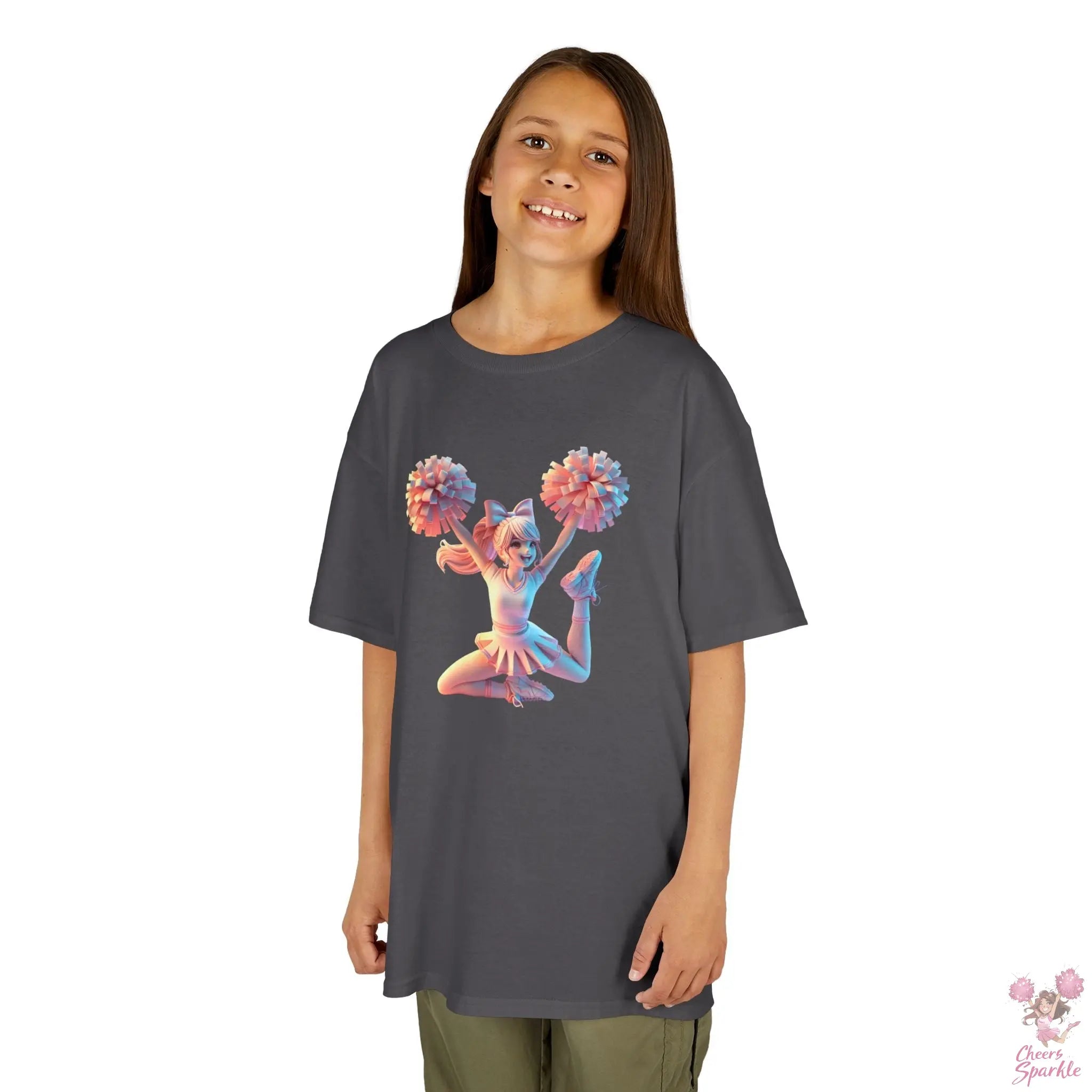 Lebendigen 3D-Druck eines Cheerleaders - Kids Heavy Cotton™ Tee Printify