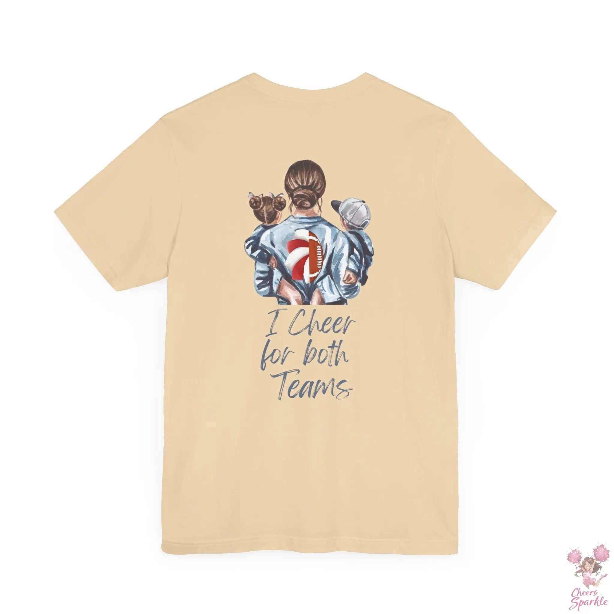 Mom T-Shirt "I Cheer for both Teams" Cheers and Sparkle