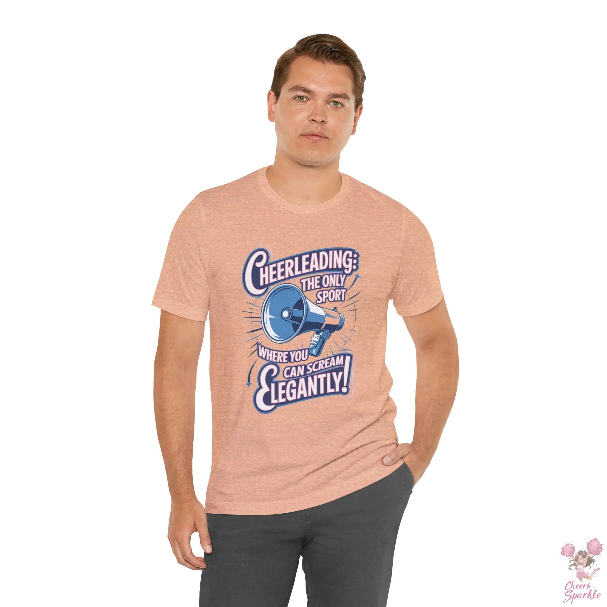 Cheerleading T-Shirt „Cheerleading: The Only Sport Where You Can Scream Elegantly!“ Cheers and Sparkle