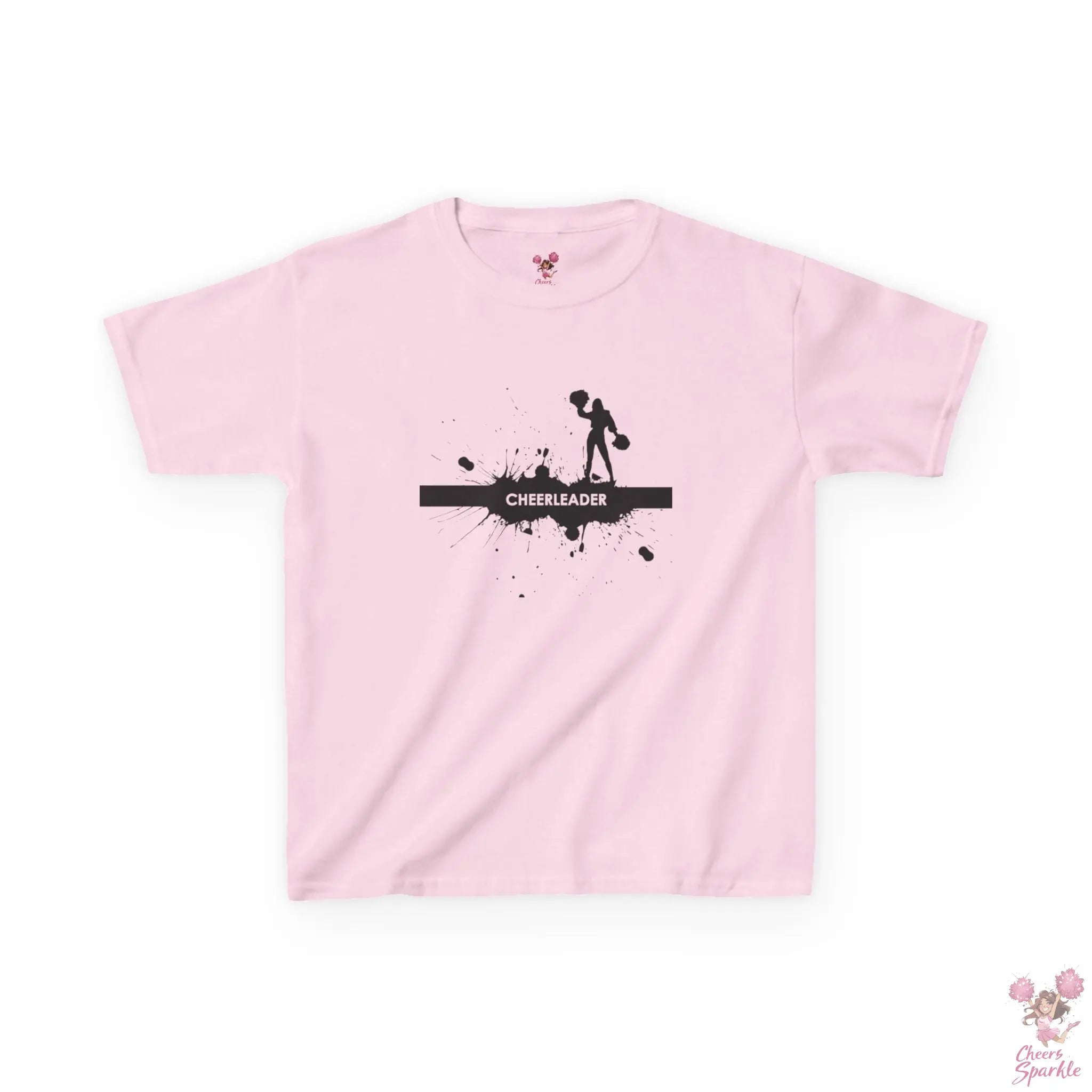 Kids T-Shirt mit einer Silhouette einer Cheerleaderin Printify