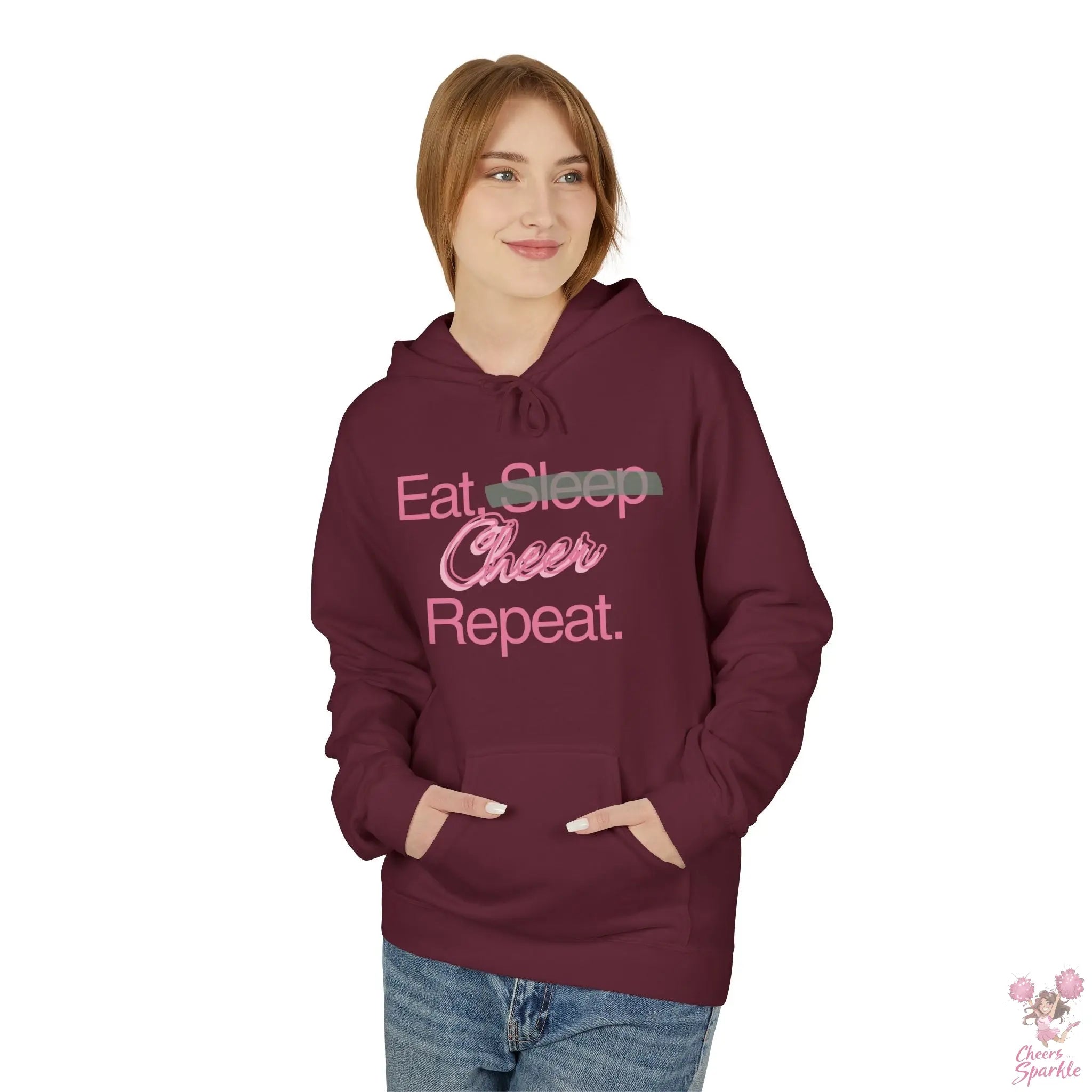 Hoodie "Eat. Sleep, Cheer, Repeat" Printify