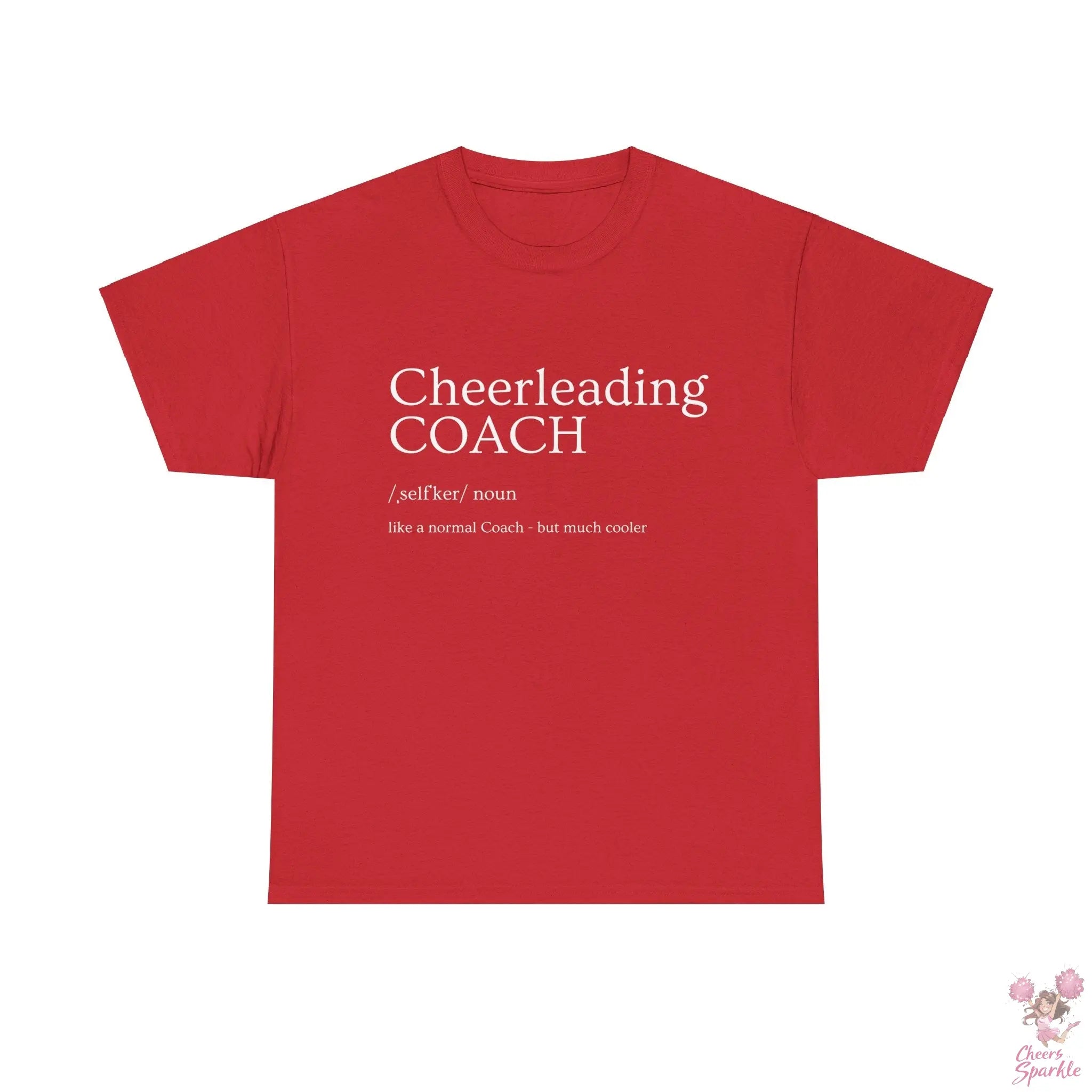 Heavy Cotton T-Shirt „Cheerleading Coach“ Cheers and Sparkle