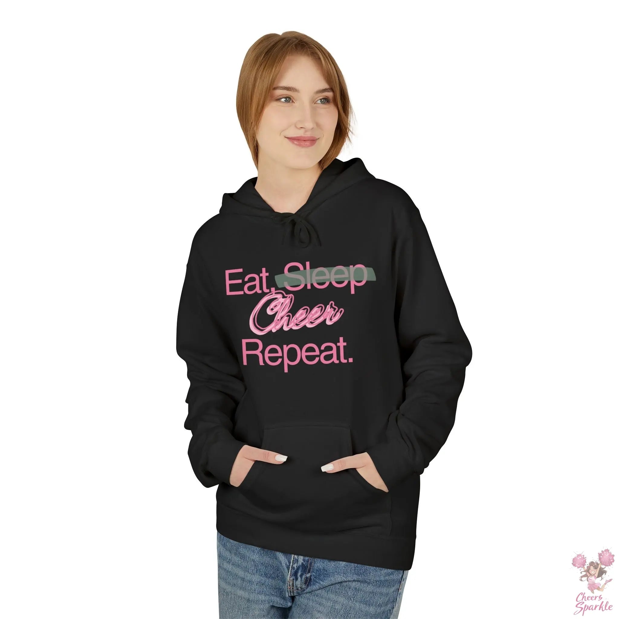 Hoodie "Eat. Sleep, Cheer, Repeat" Printify