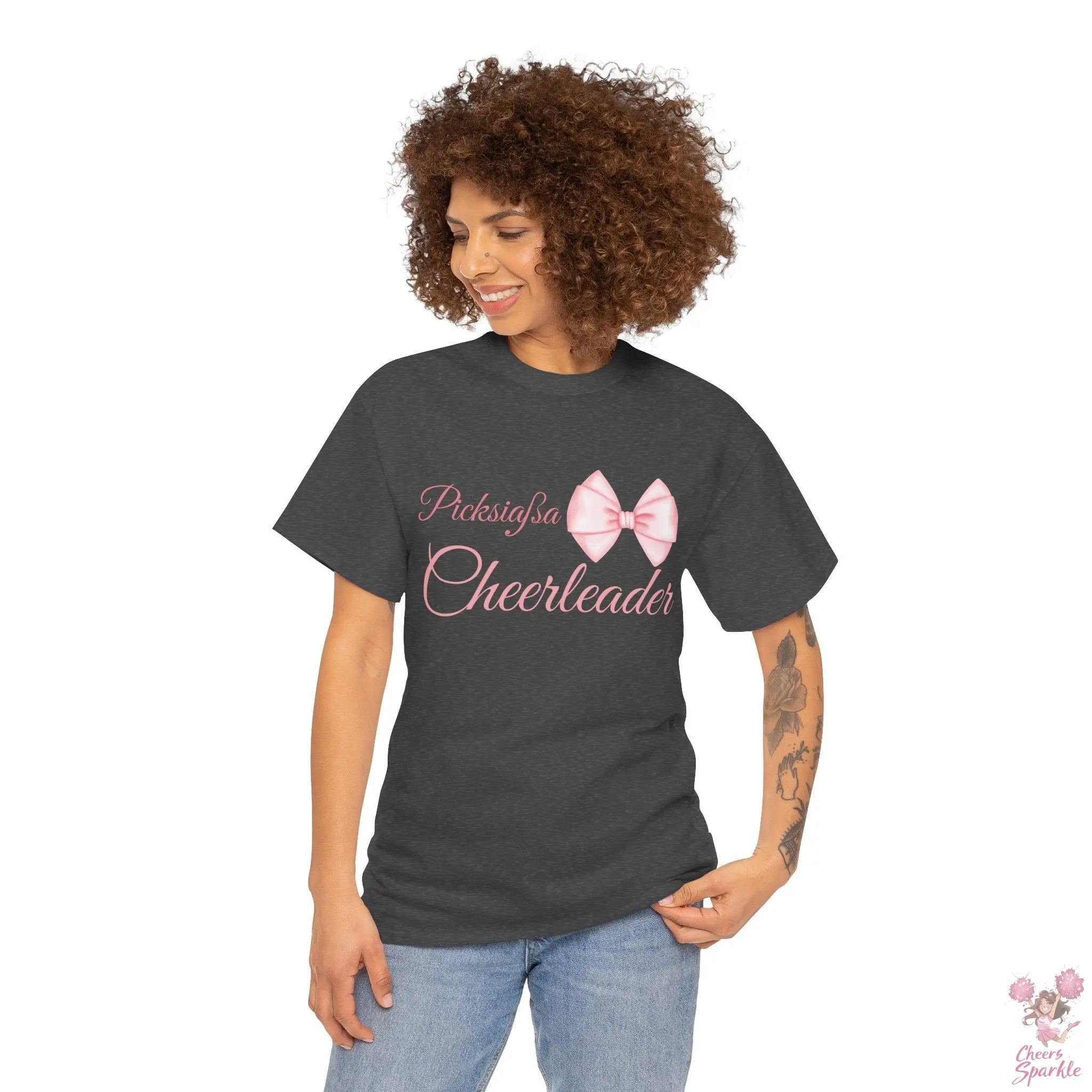 Cheerleader T-Shirt mit Schleifen-Design Printify