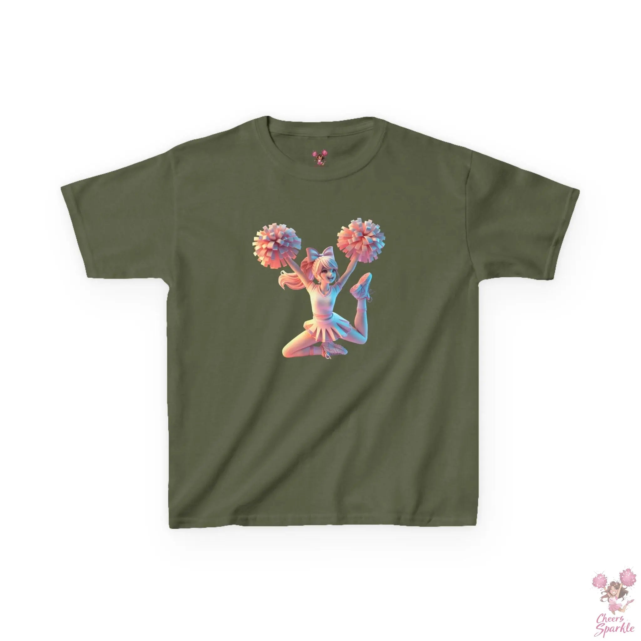 Lebendigen 3D-Druck eines Cheerleaders - Kids Heavy Cotton™ Tee Printify