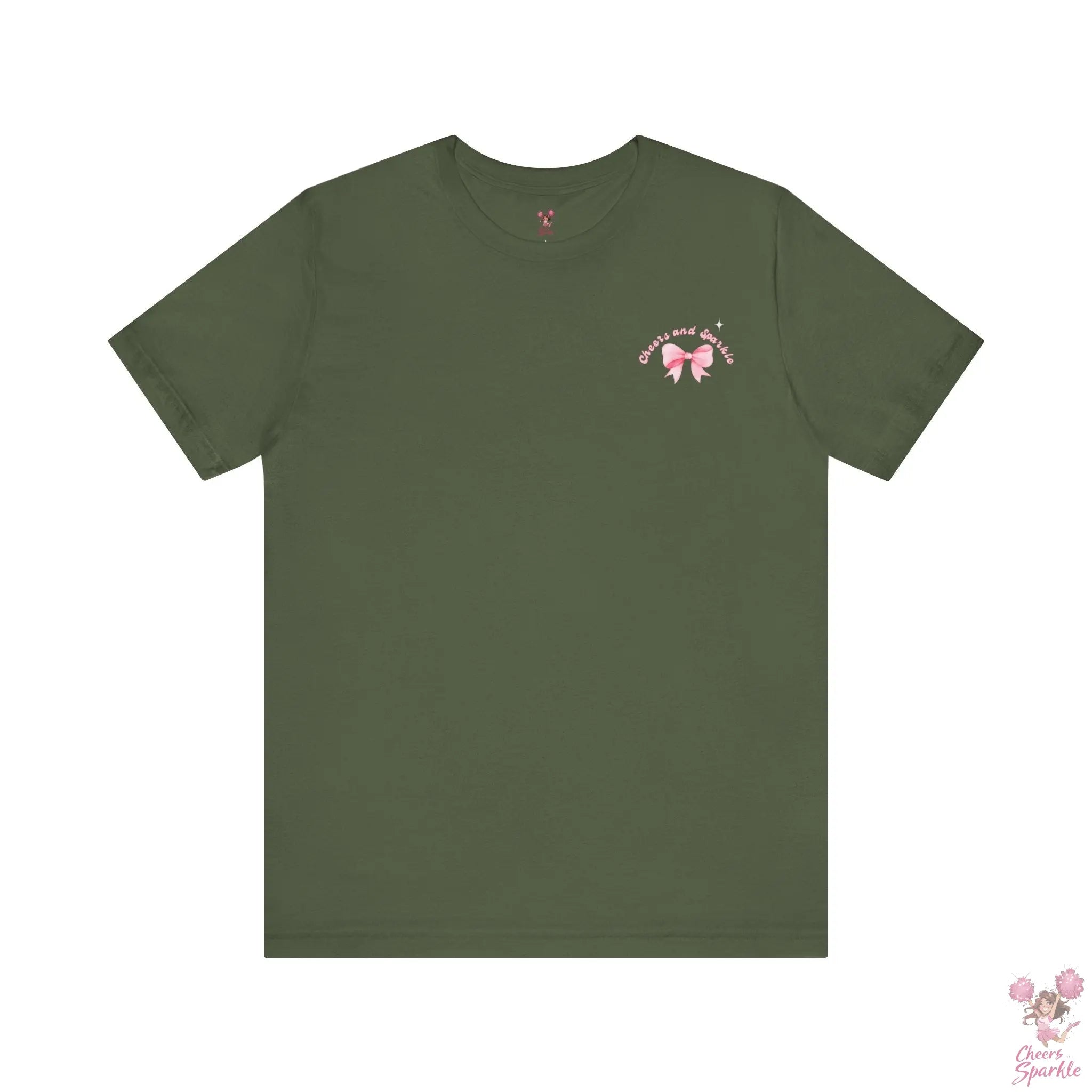 "Believe in Yourself"  mit Schleifenmotiv V-Ausschnitt T-Shirt Cheers and Sparkle