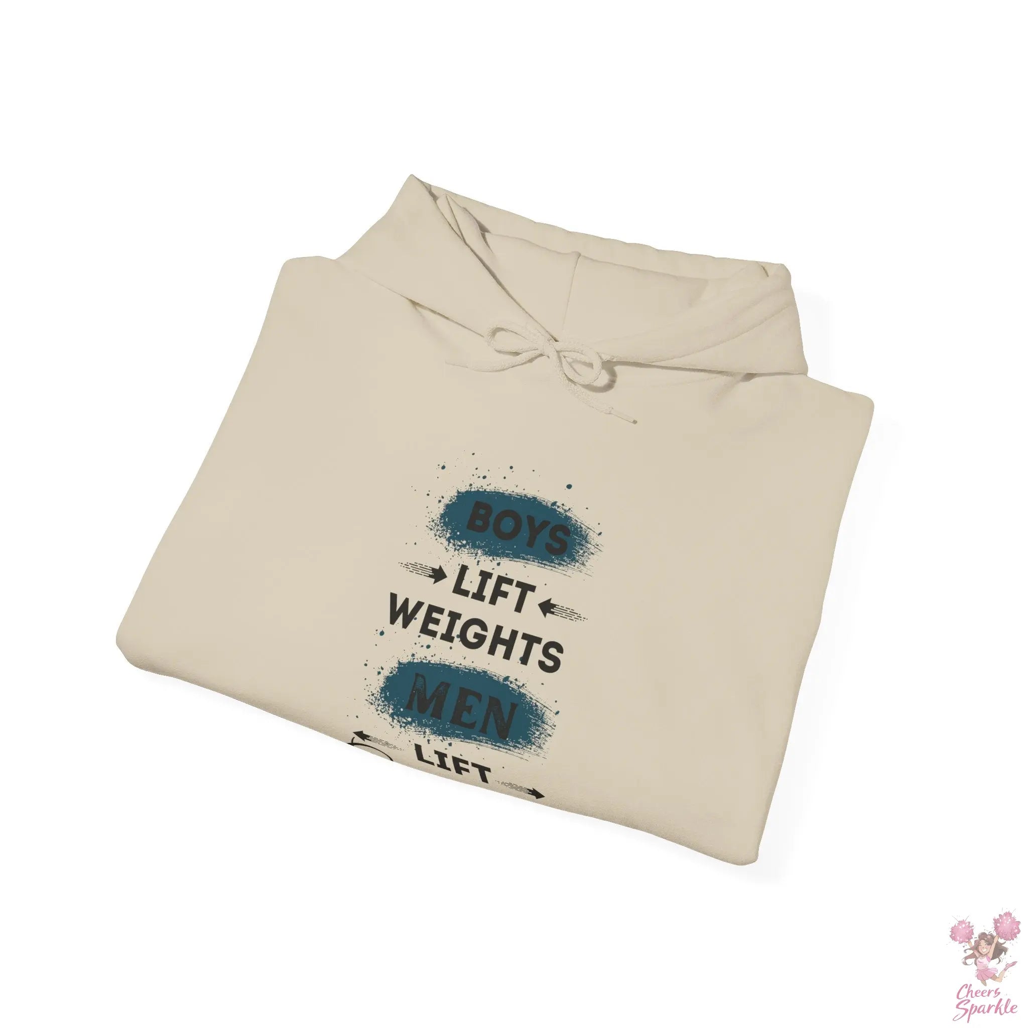 Hoddie - „Boys Lift Weights, Men Lift Cheerleaders“ Cheers and Sparkle