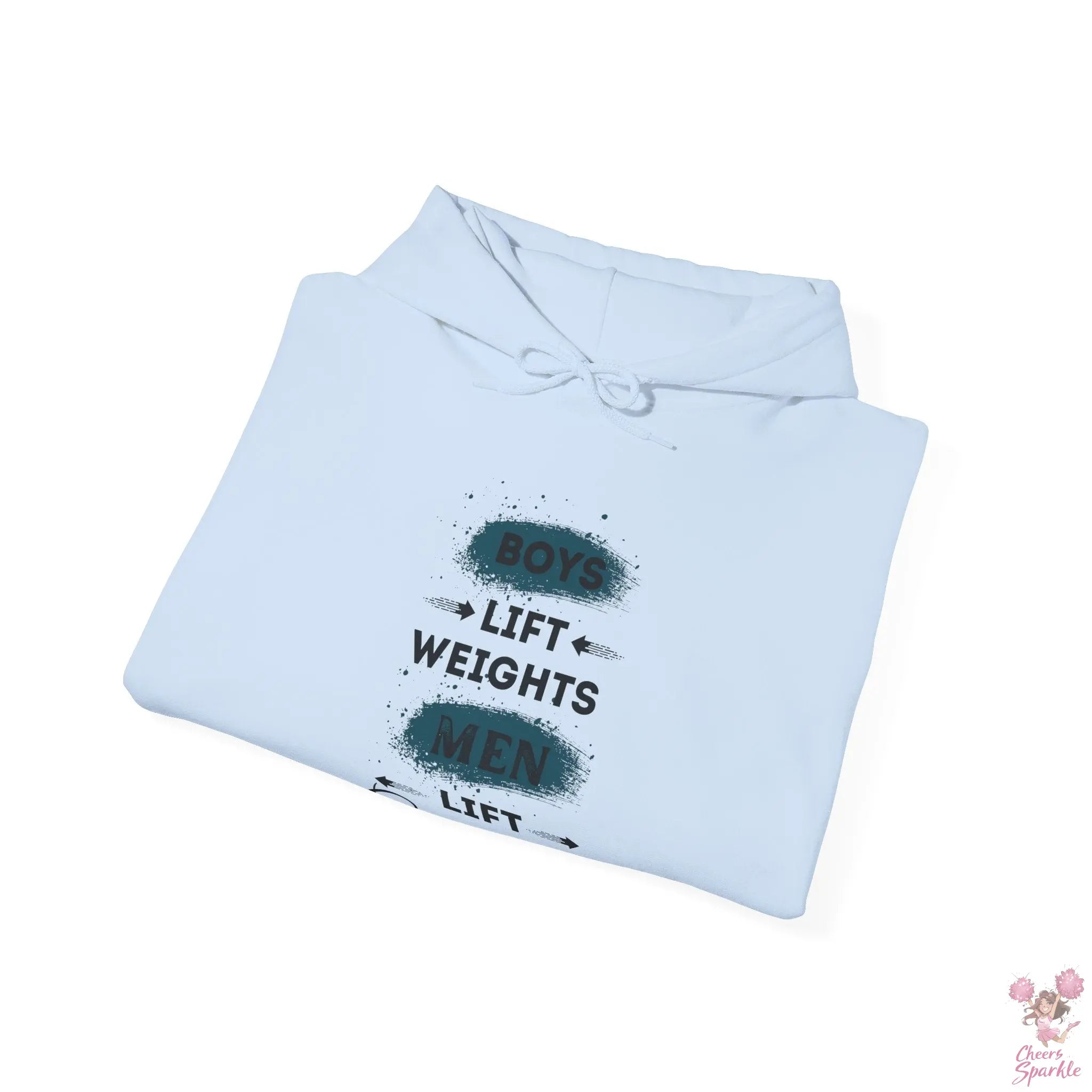 Hoddie - „Boys Lift Weights, Men Lift Cheerleaders“ Cheers and Sparkle