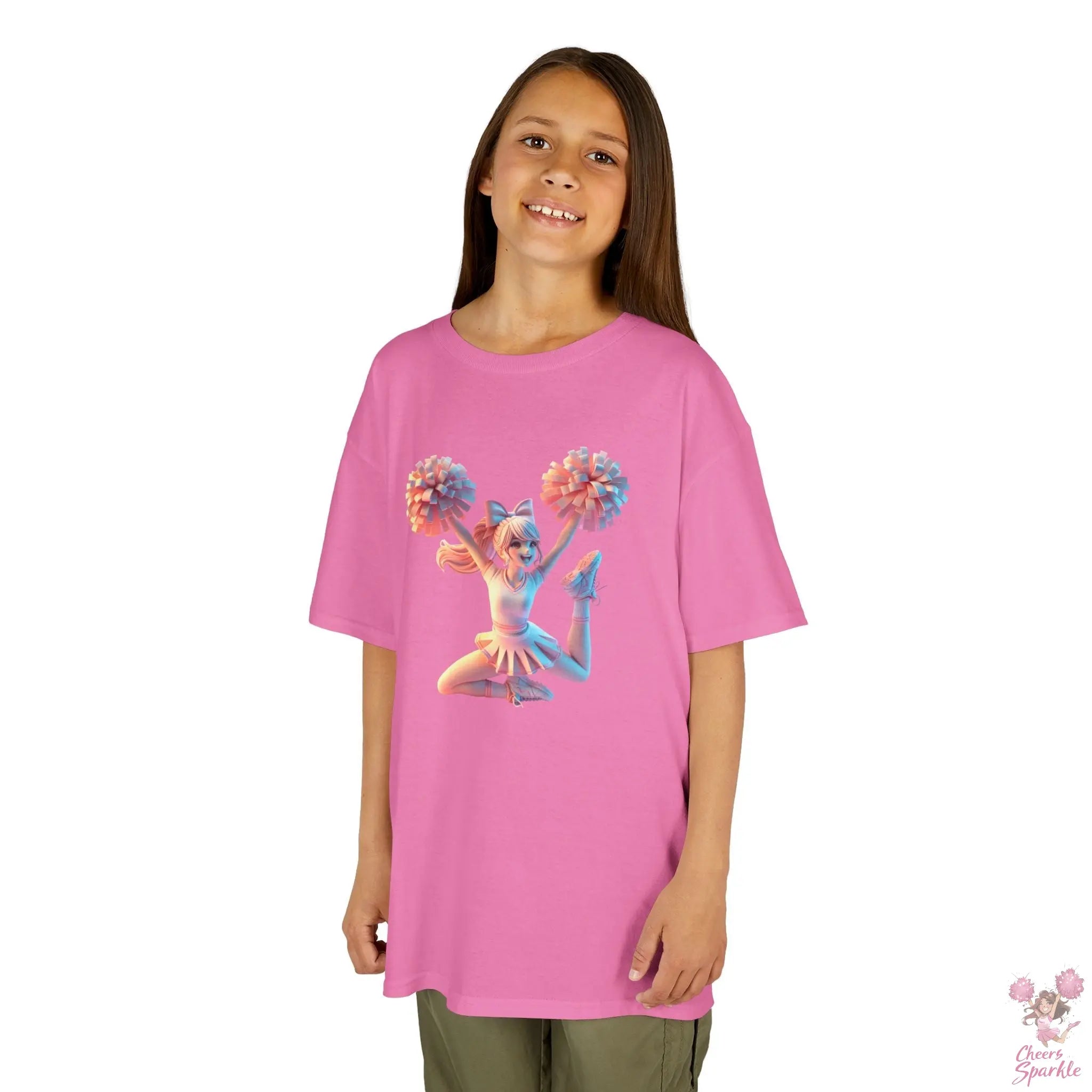 Lebendigen 3D-Druck eines Cheerleaders - Kids Heavy Cotton™ Tee Cheers and Sparkle