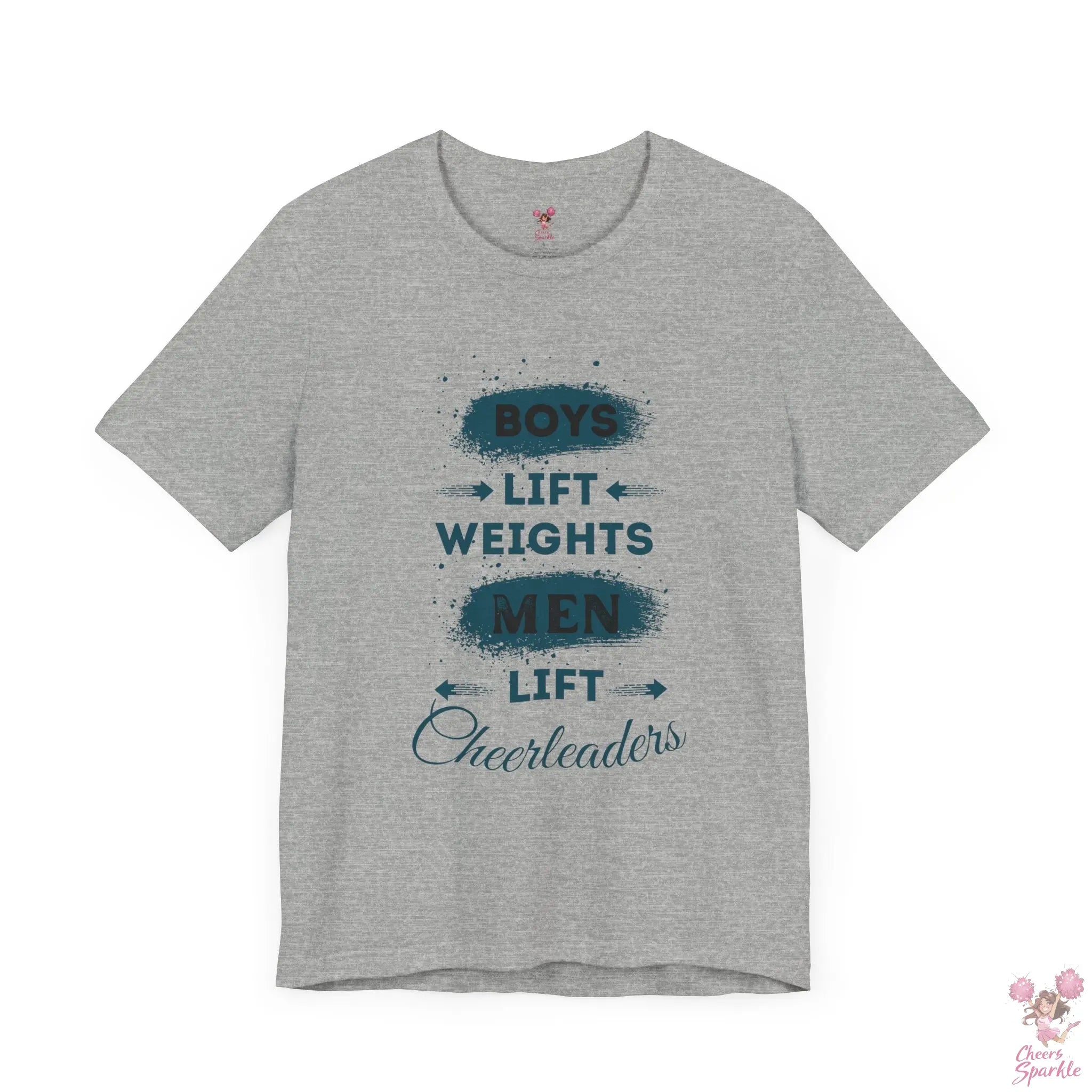 Herren T-Shirt - „Boys Lift Weights, Men Lift Cheerleaders“ Cheers and Sparkle
