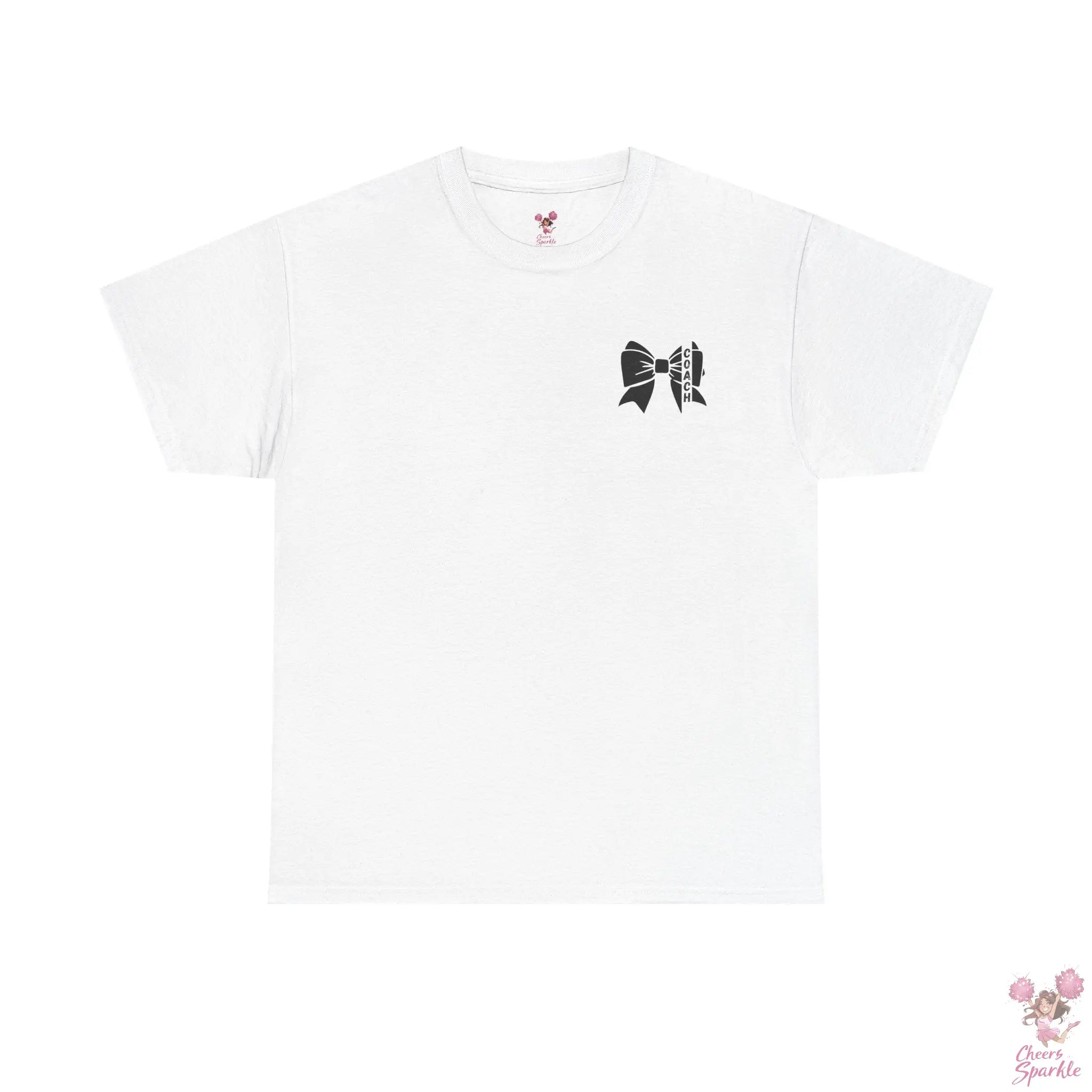Cheer Coach T-Shirt mit Schwarzer Bow Printify