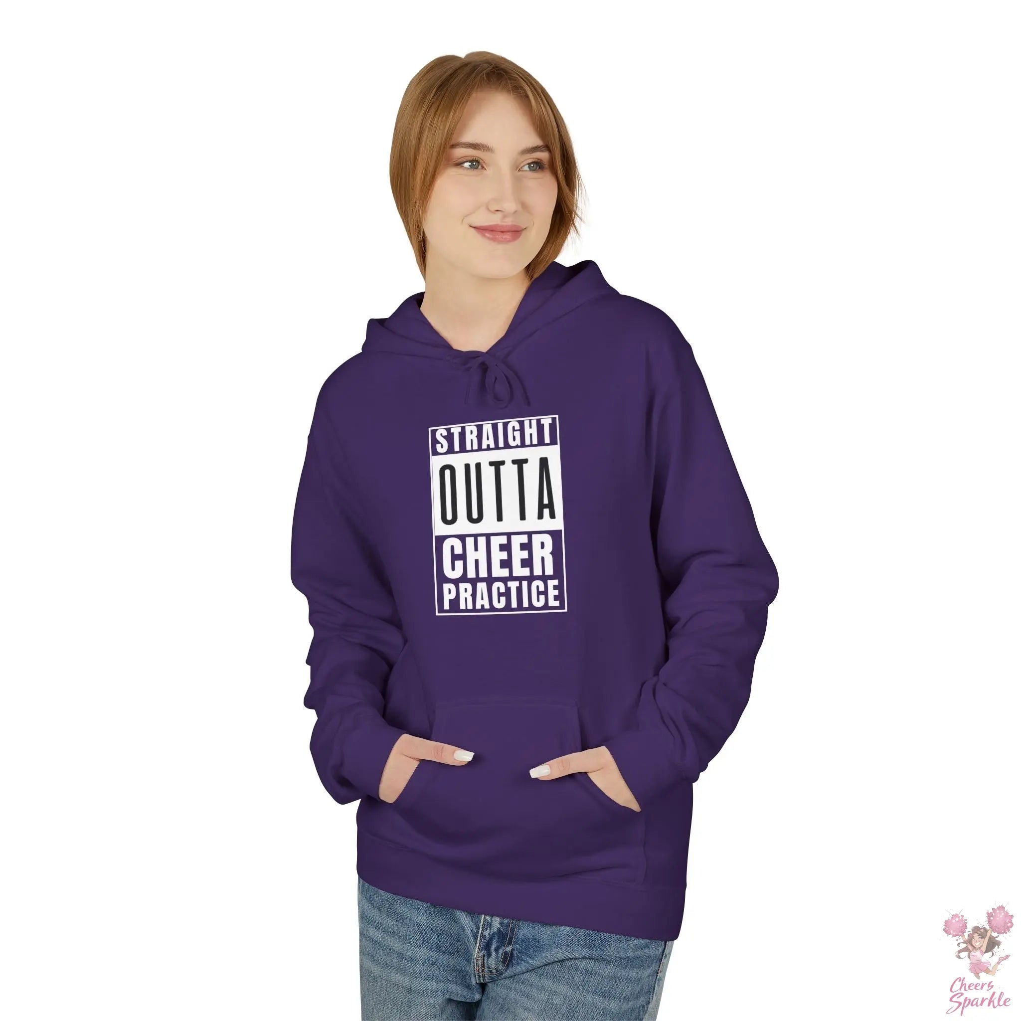 Hoodie „Straight Outta Cheer Practice“ Printify