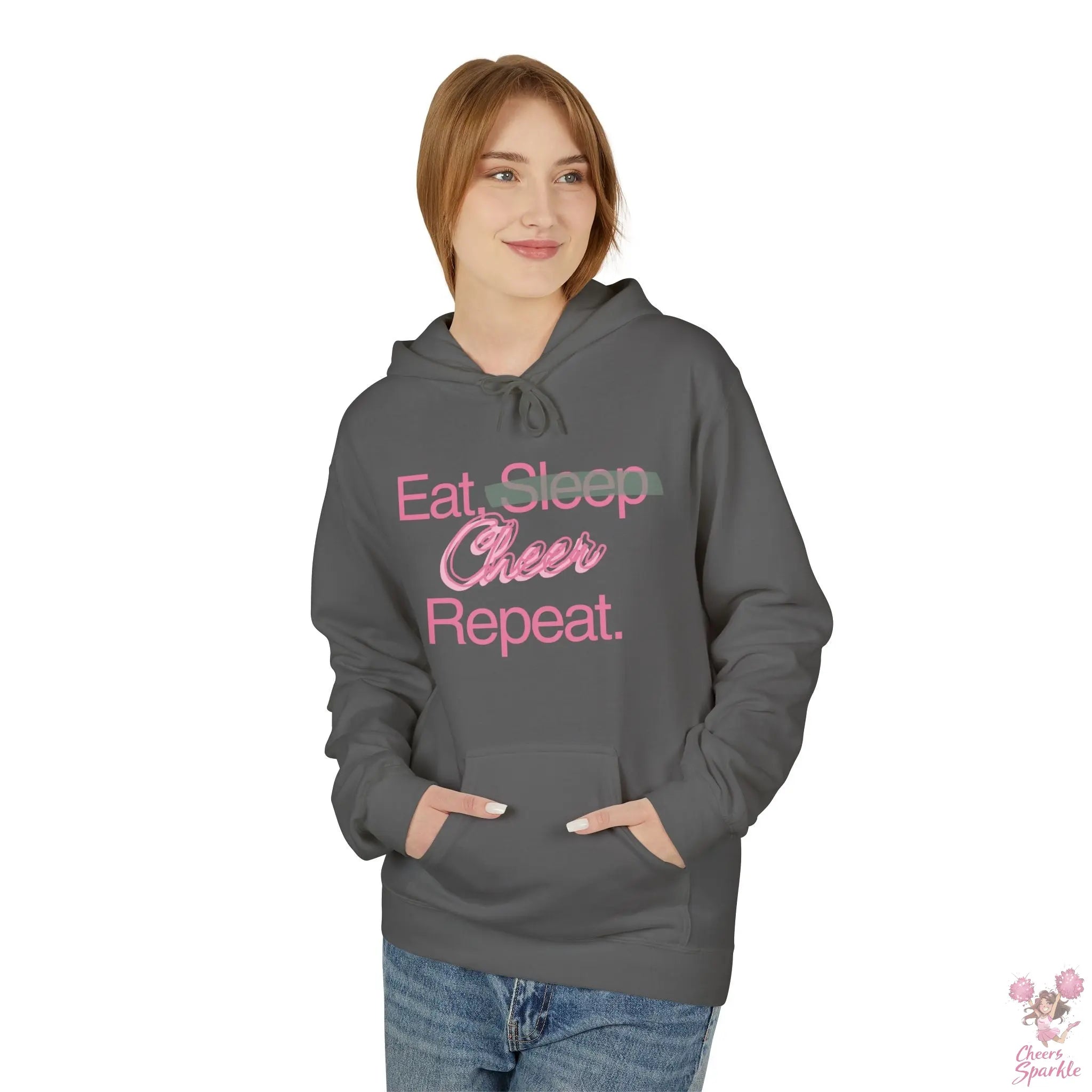 Hoodie "Eat. Sleep, Cheer, Repeat" Printify