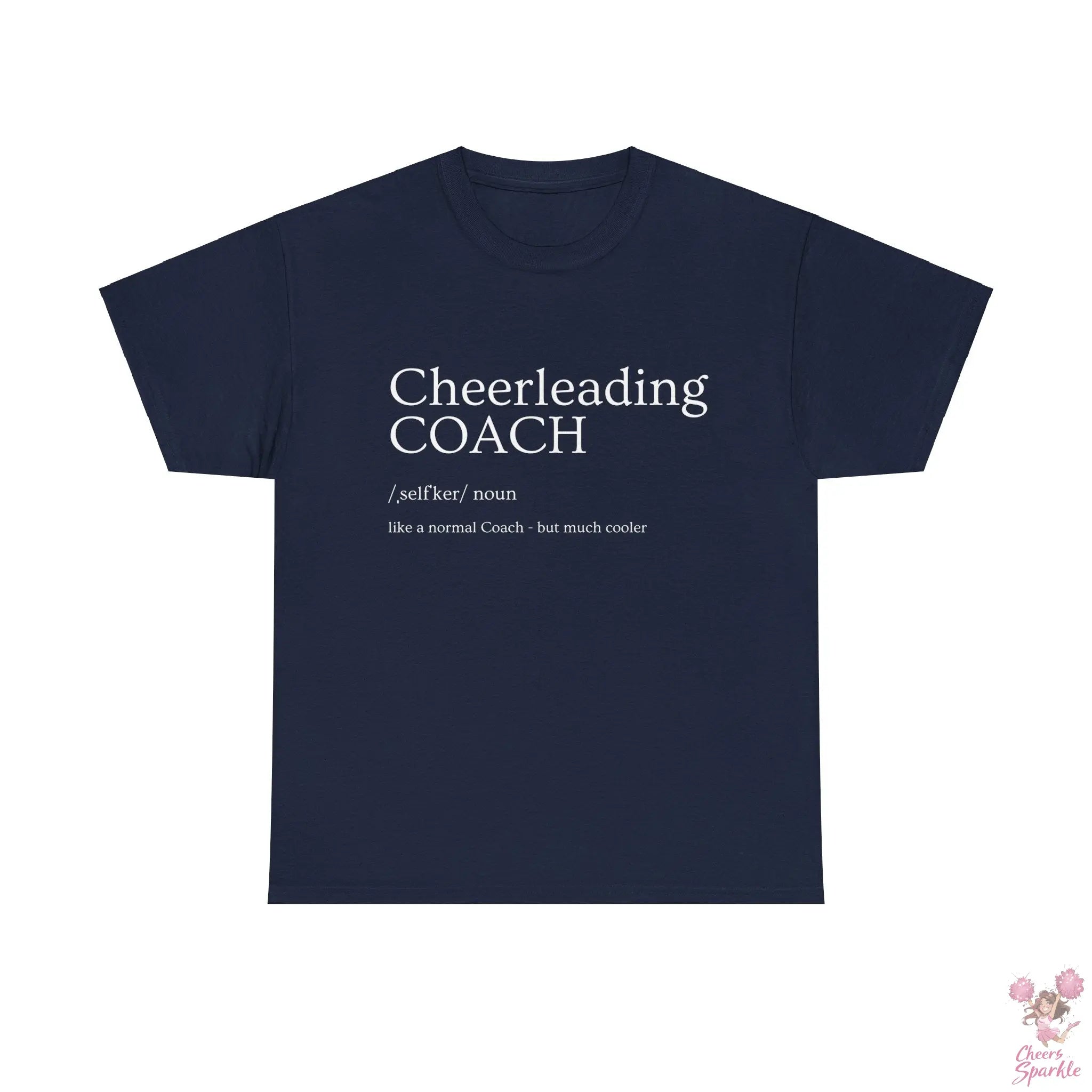 Heavy Cotton T-Shirt „Cheerleading Coach“ Cheers and Sparkle