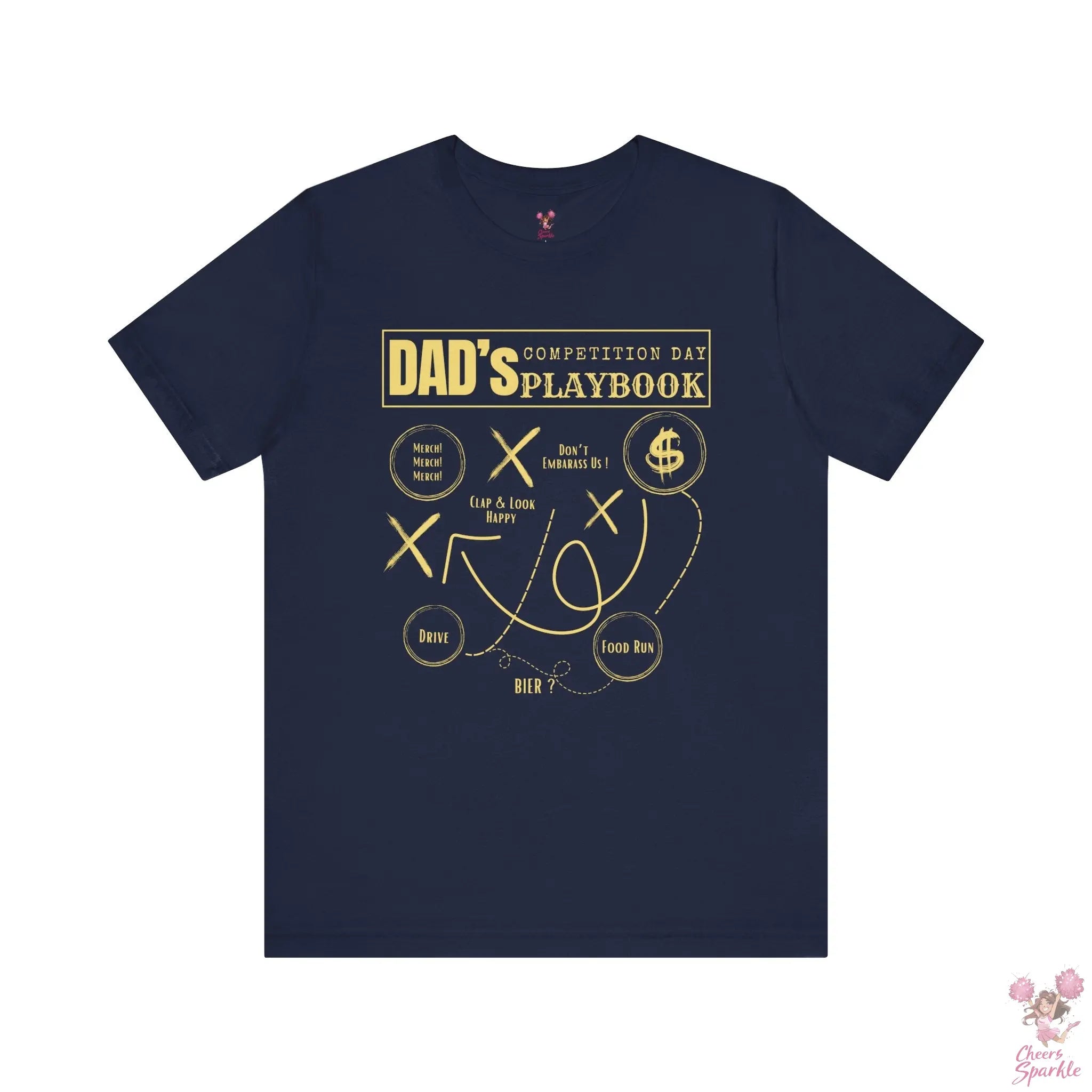 "Dad's Competition Day Playbook" Cheers and Sparkle
