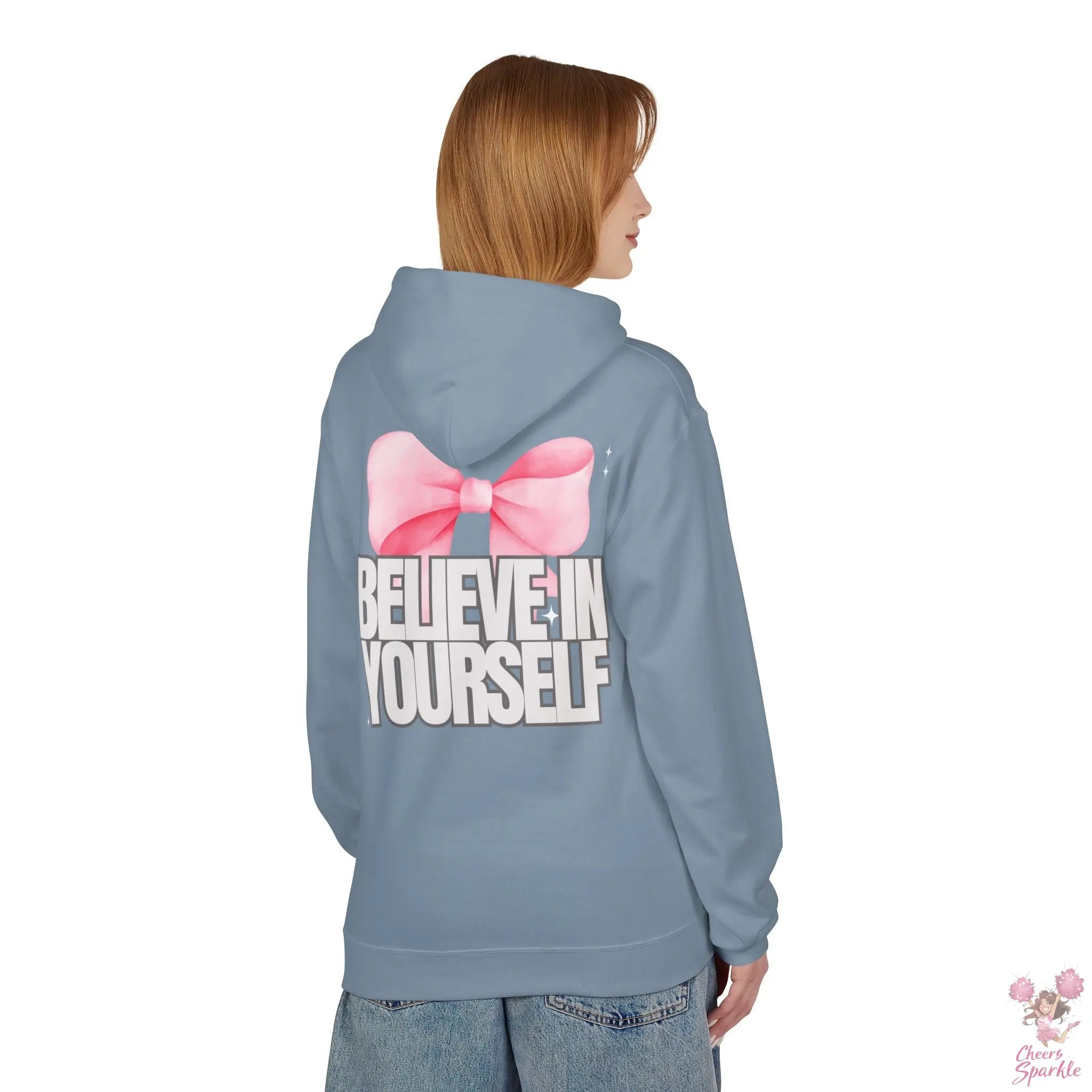 Hoddie  "Believe in Yourself" mit Schleifenmotiv Cheers and Sparkle