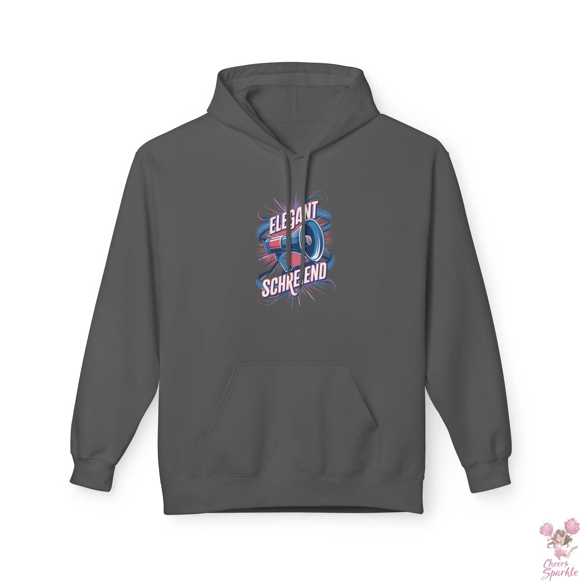 Hoodie „Schreiend & Elegant mit Megaphone“ Cheers and Sparkle