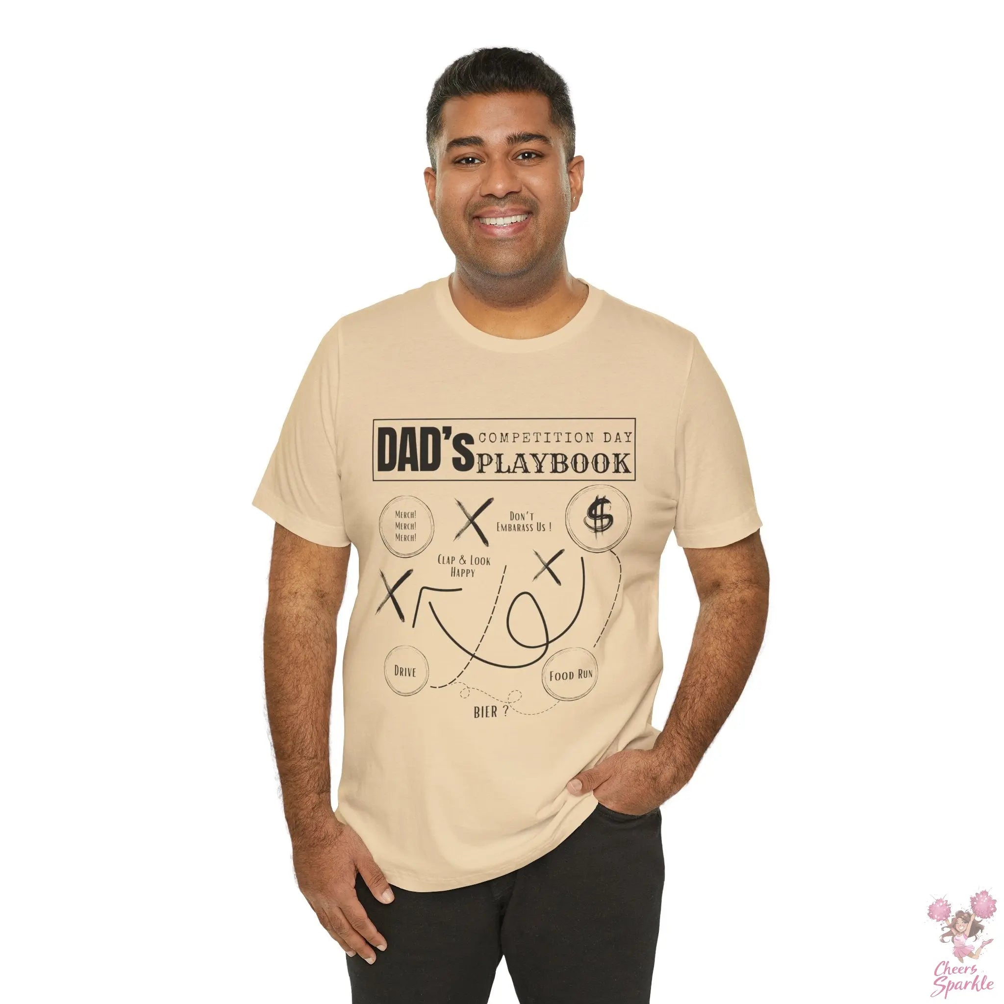 Cheer Dad T-Shirt for Game Day and Cheer Competition Cheers and Sparkle