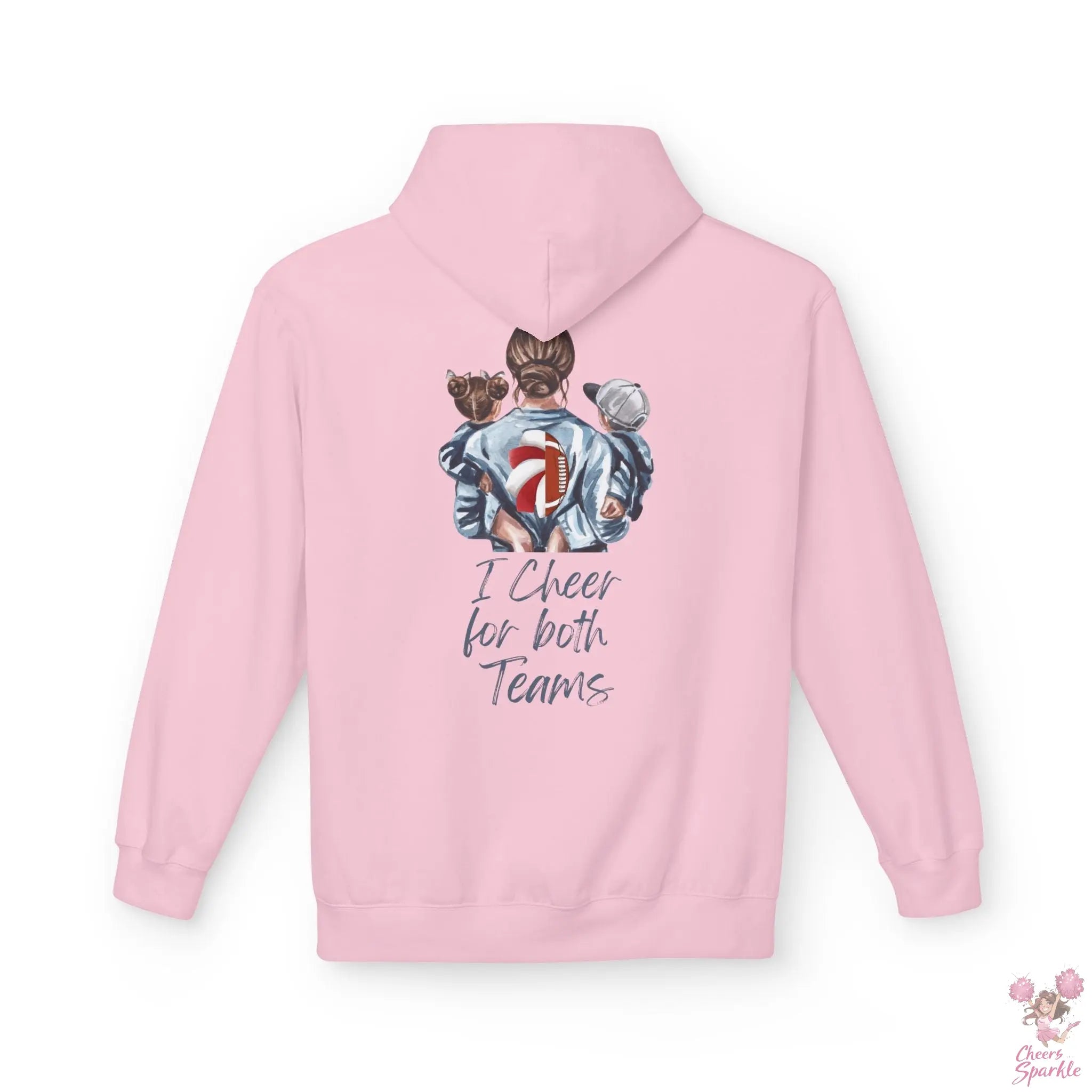 Hoodie - "I Cheer for Both Teams" Cheers and Sparkle