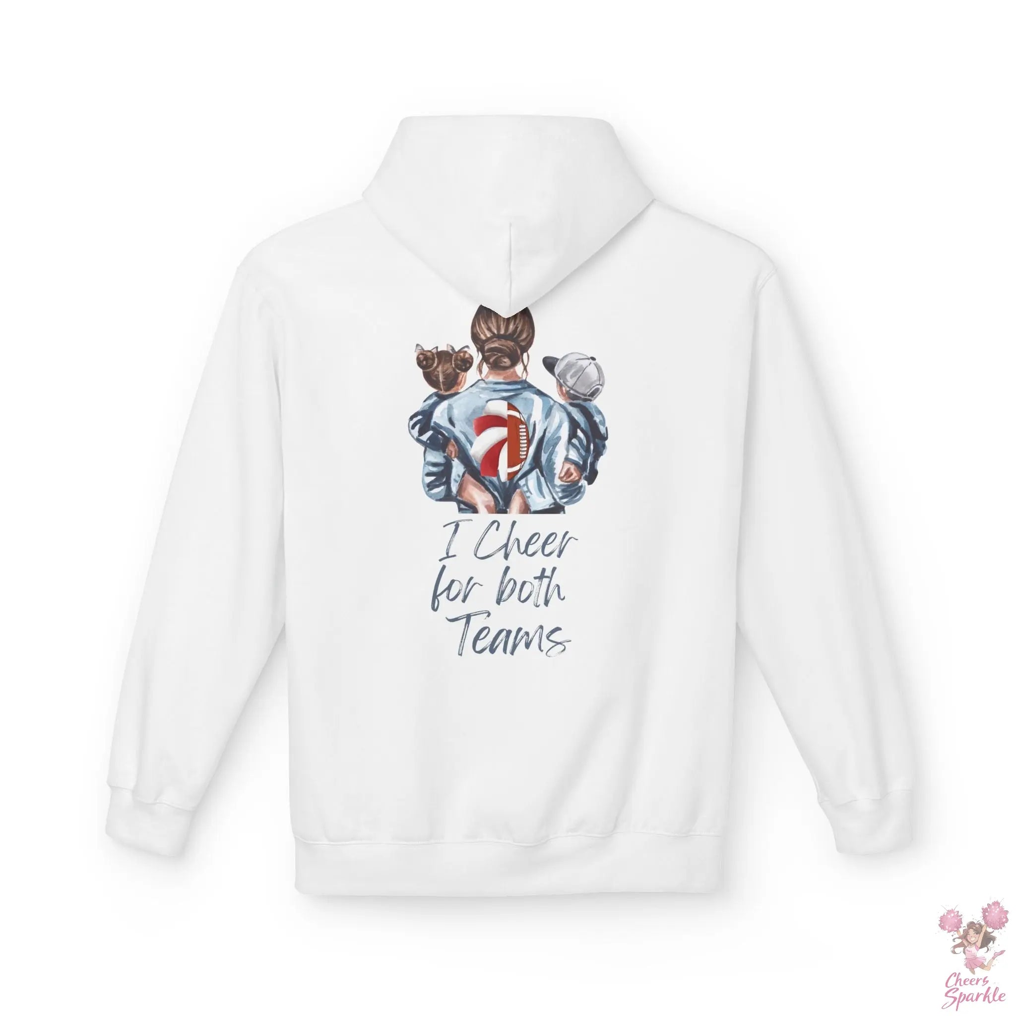 Hoodie - "I Cheer for Both Teams" Cheers and Sparkle