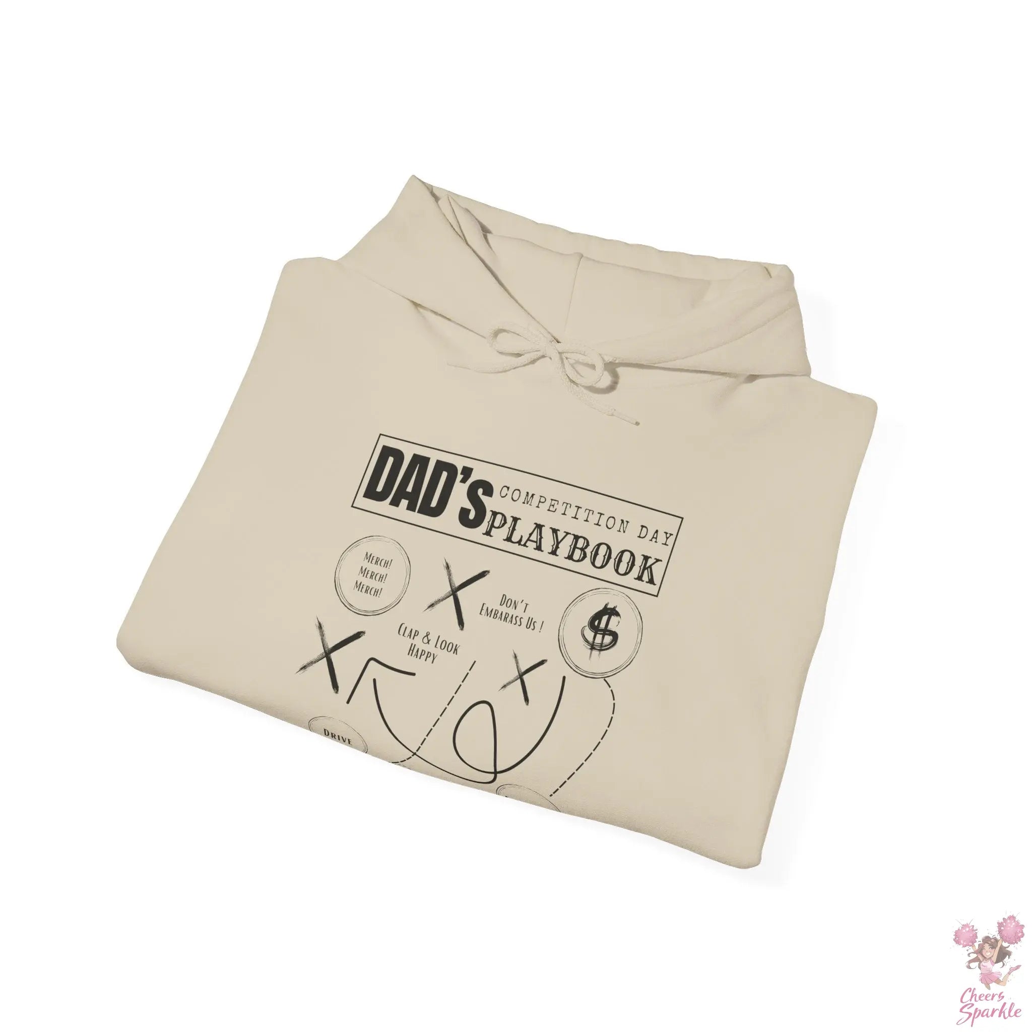 Hoodie "Dad's Competition Day Playbook" Cheers and Sparkle