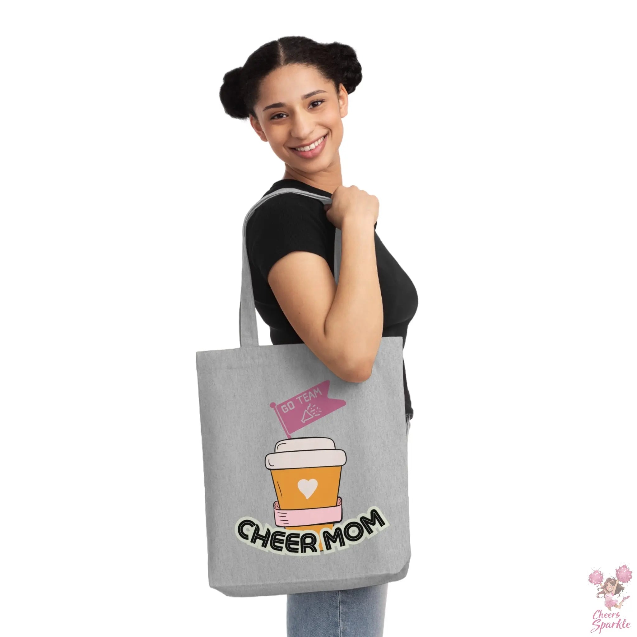 Leinen Einkaufstasche "Cheer Mom" Cheers and Sparkle