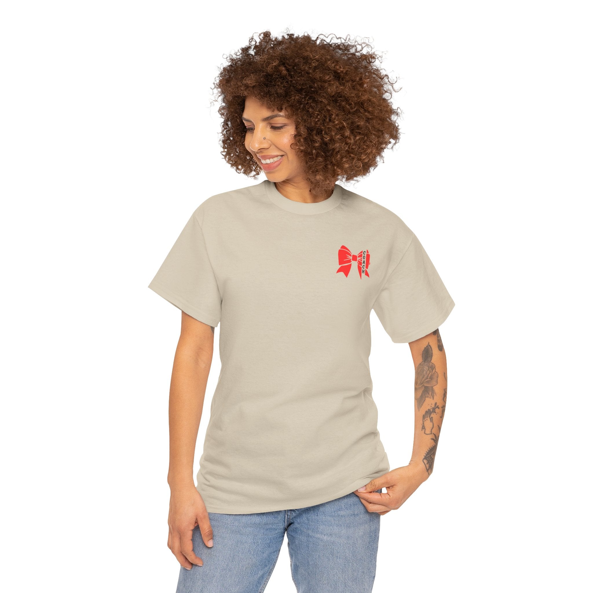 Cheer Coach T-Shirt mit Roter Bow