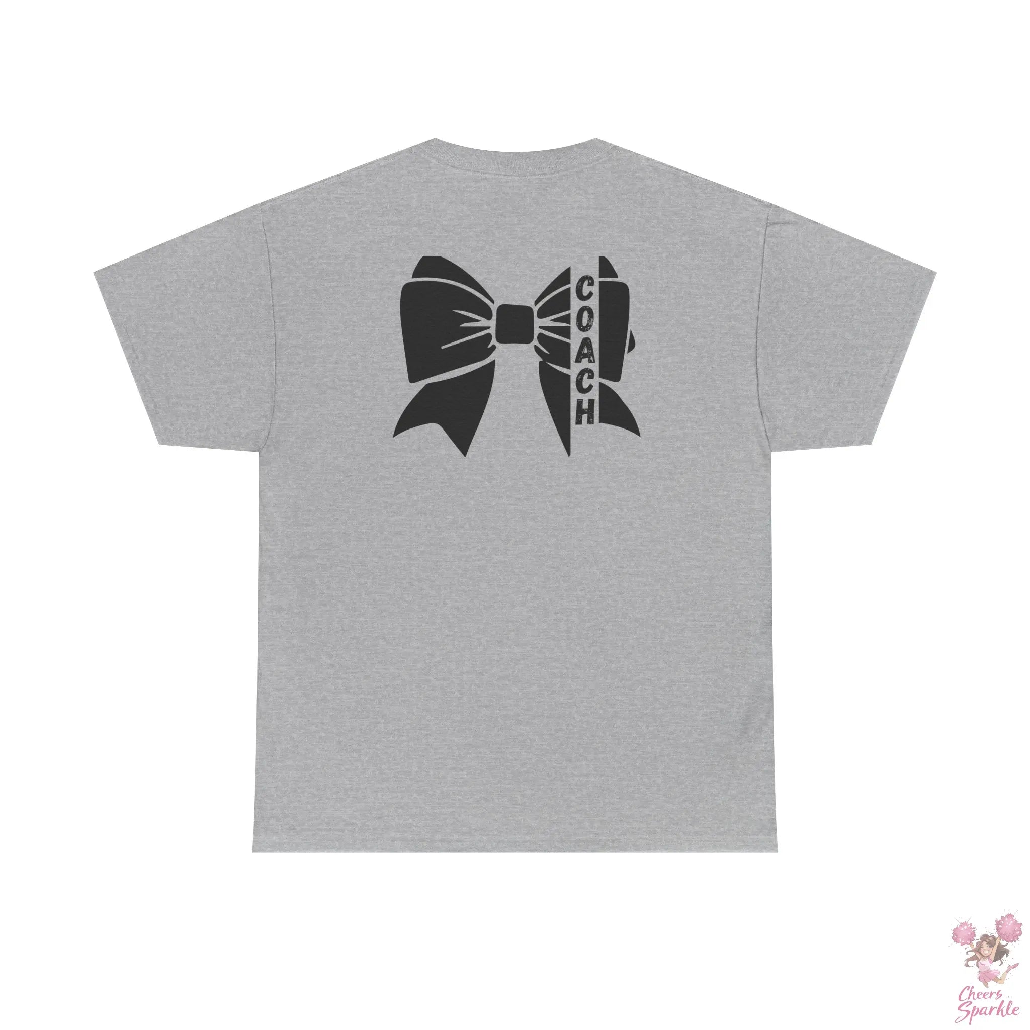 Cheer Coach T-Shirt mit Schwarzer Bow Printify