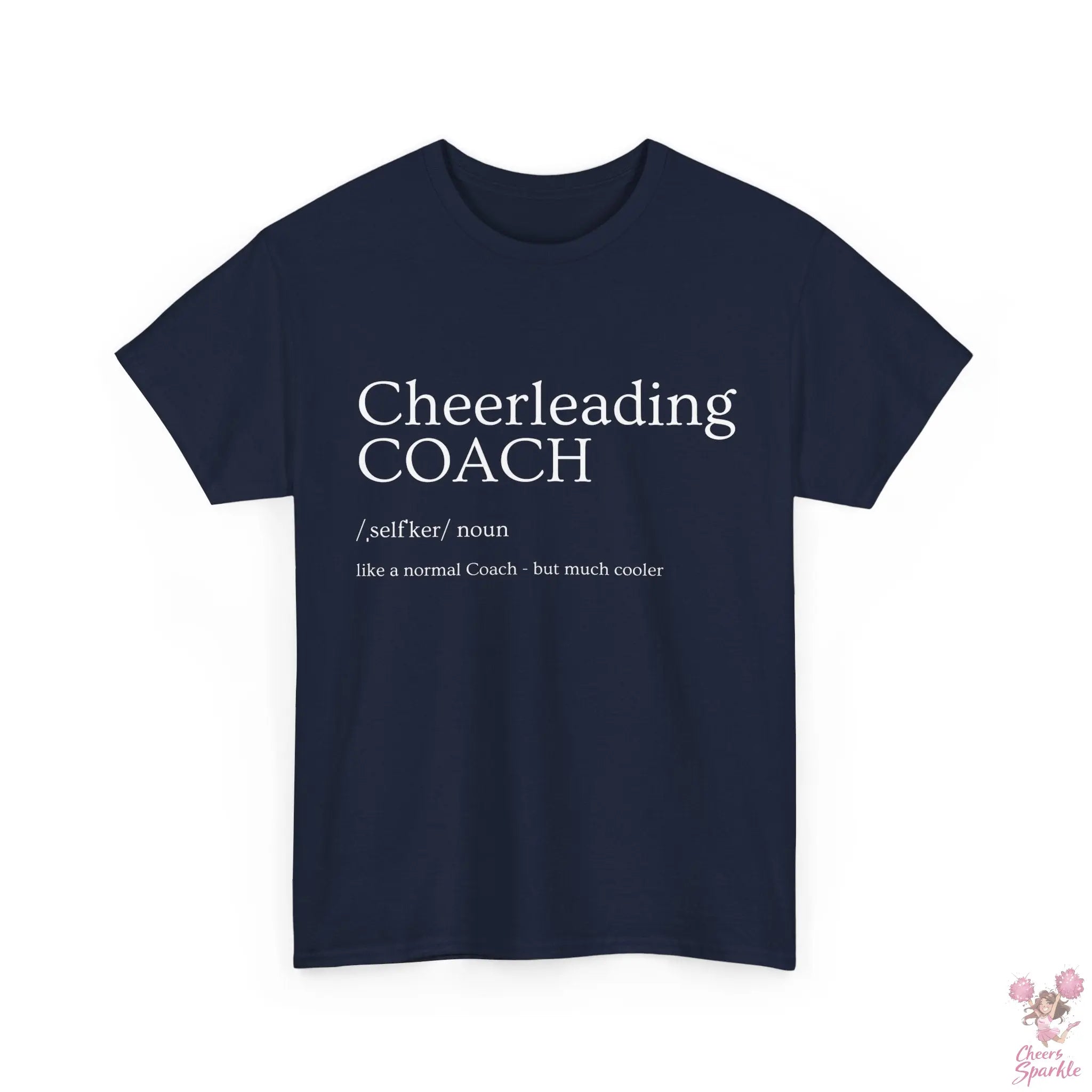 Heavy Cotton T-Shirt „Cheerleading Coach“ Cheers and Sparkle