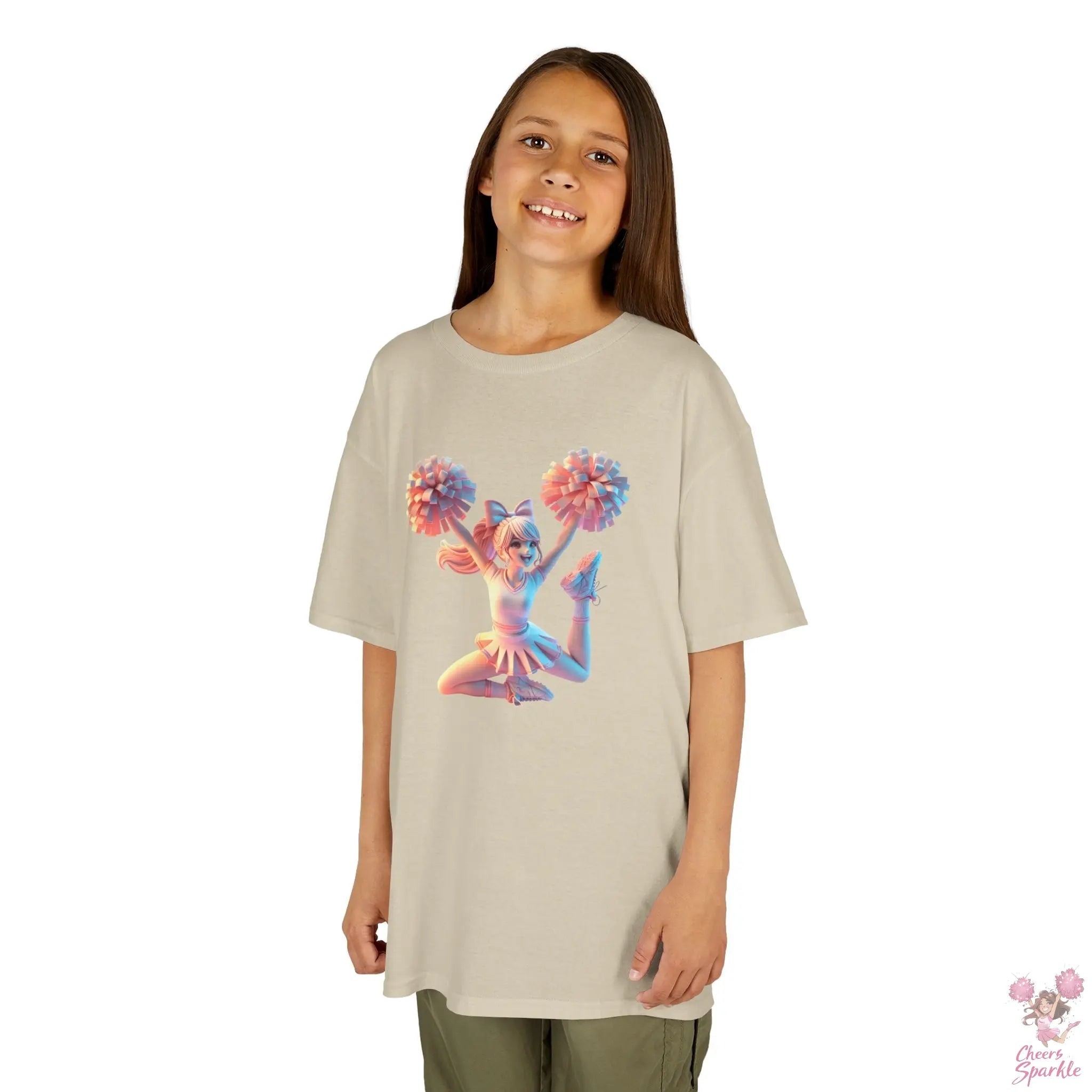 Lebendigen 3D-Druck eines Cheerleaders - Kids Heavy Cotton™ Tee Printify