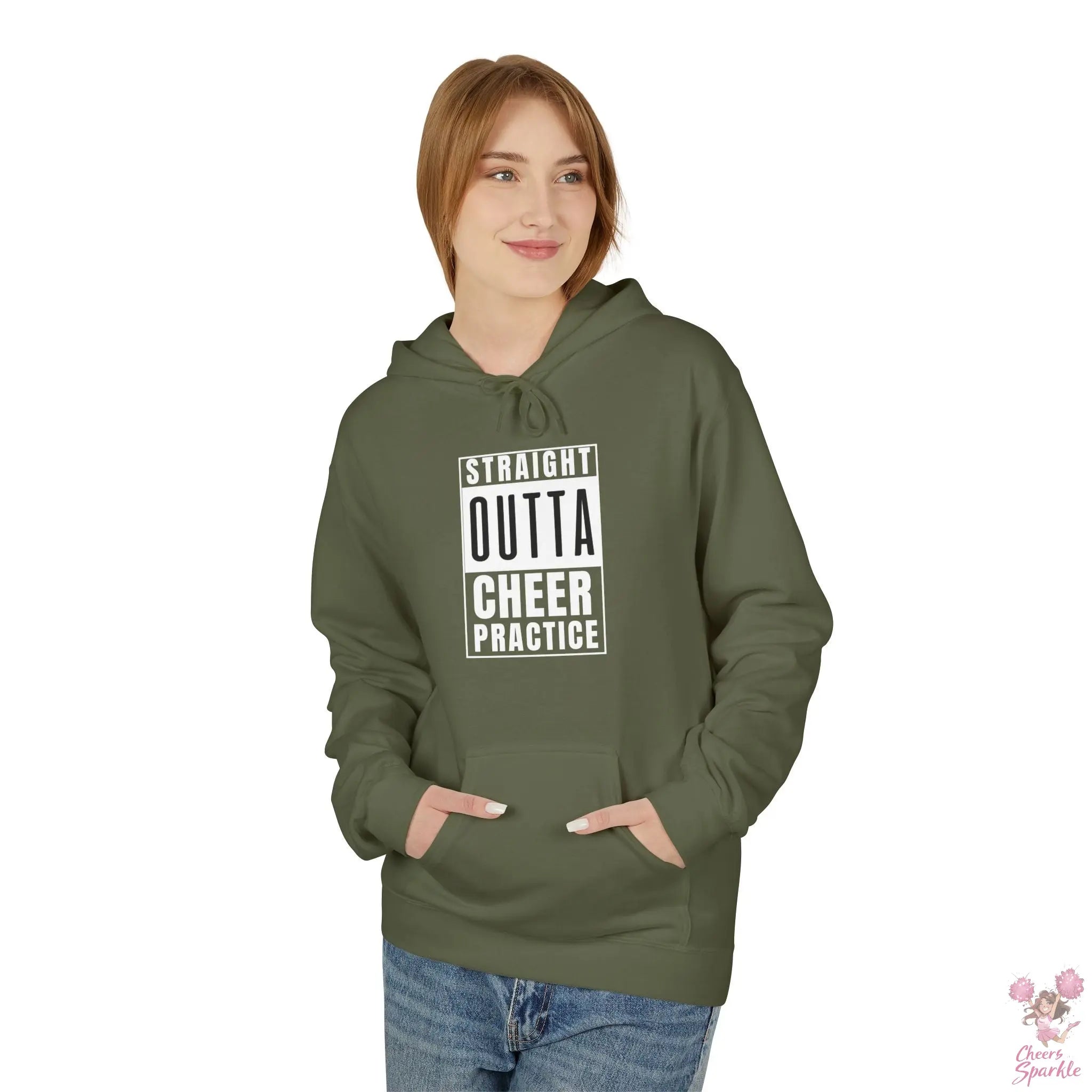 Hoodie „Straight Outta Cheer Practice“ Printify