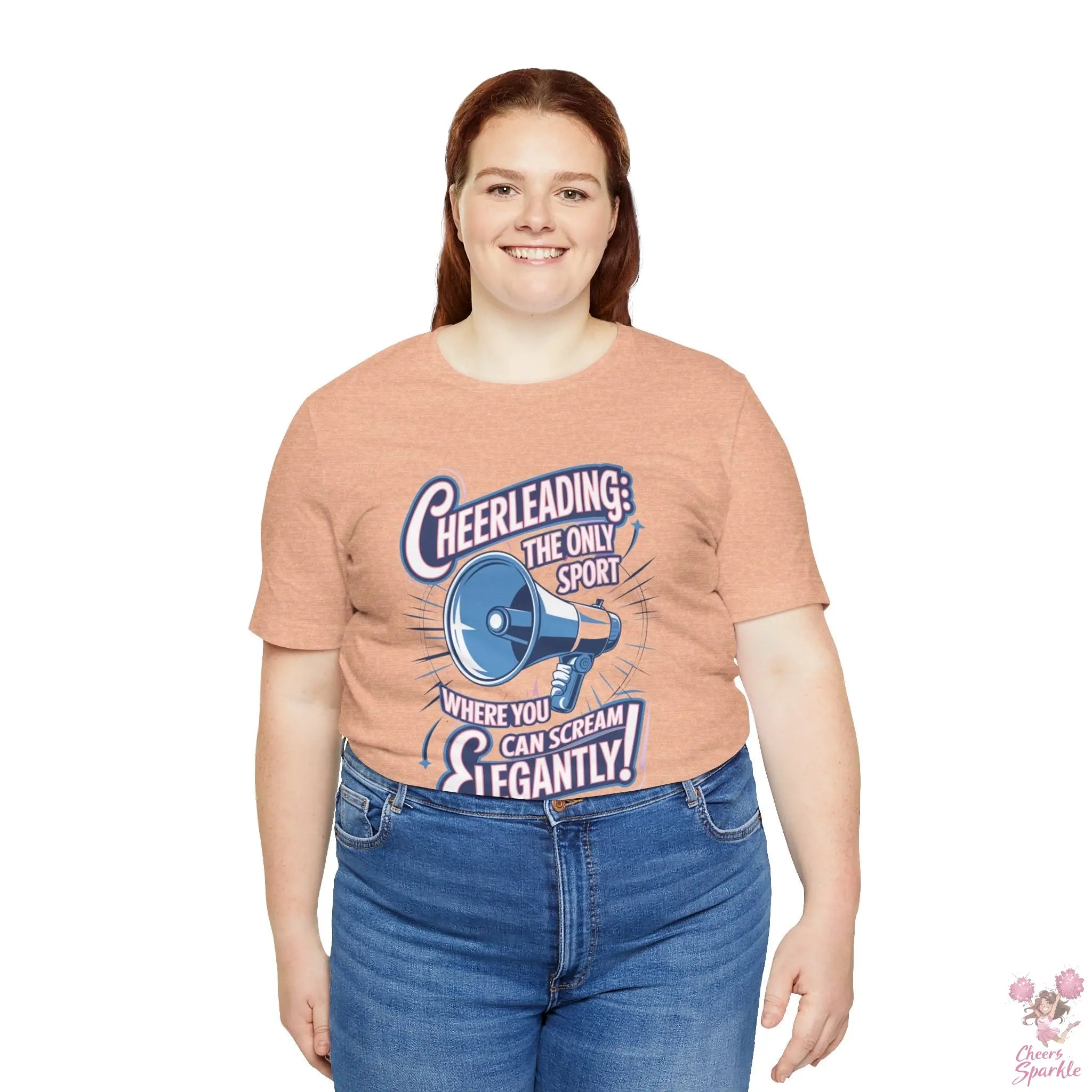 Cheerleading T-Shirt „Cheerleading: The Only Sport Where You Can Scream Elegantly!“ Cheers and Sparkle