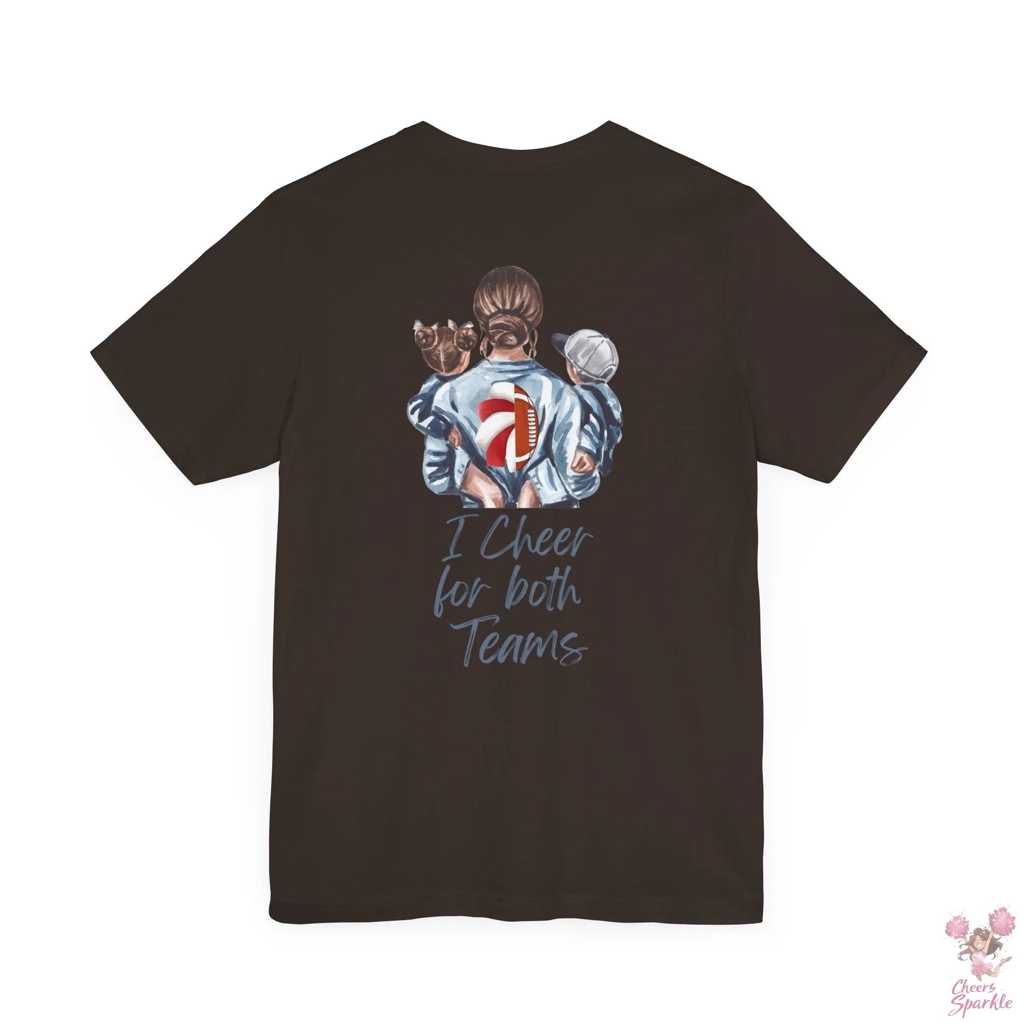 Mom T-Shirt "I Cheer for both Teams" Cheers and Sparkle
