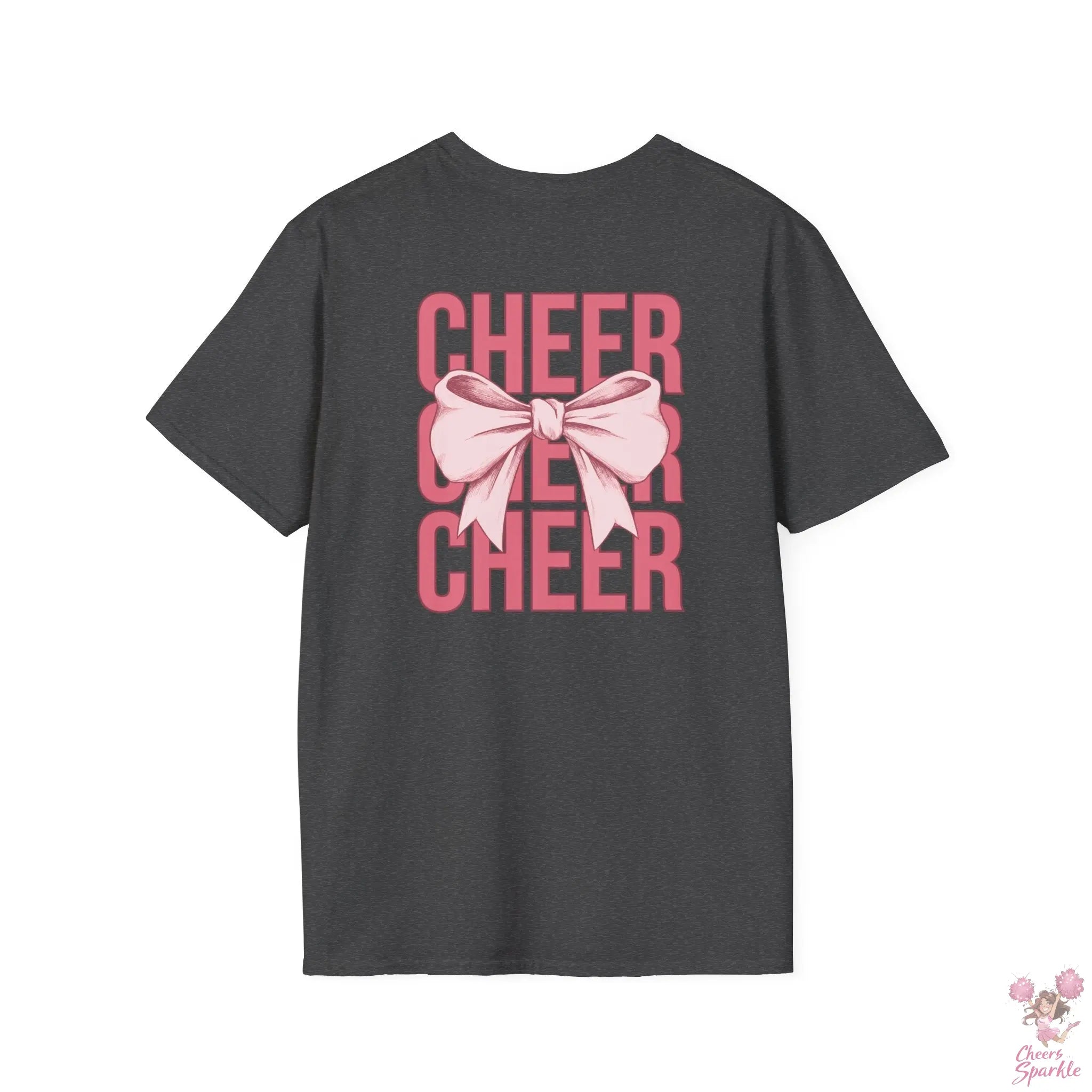 Cheerful Bow Unisex Softstyle T-Shirt Cheers and Sparkle