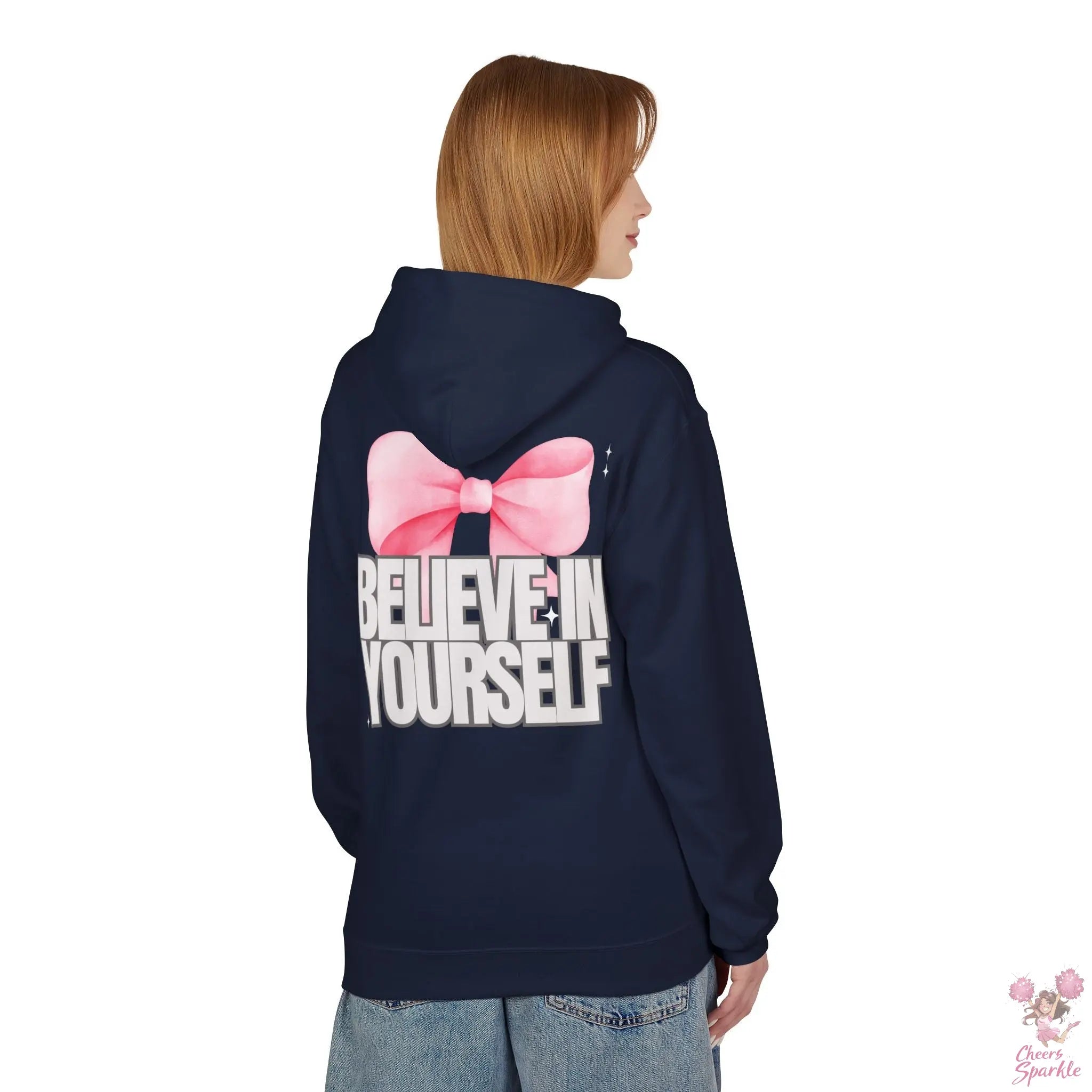 Hoddie  "Believe in Yourself" mit Schleifenmotiv Cheers and Sparkle