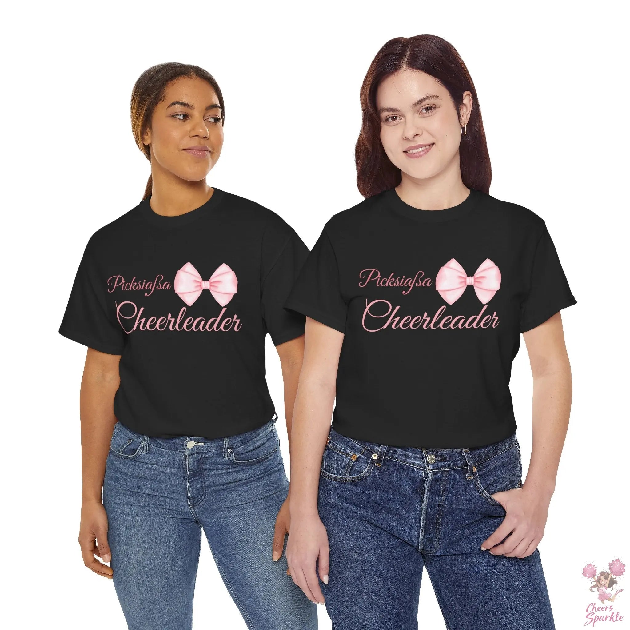 Cheerleader T-Shirt mit Schleifen-Design Printify