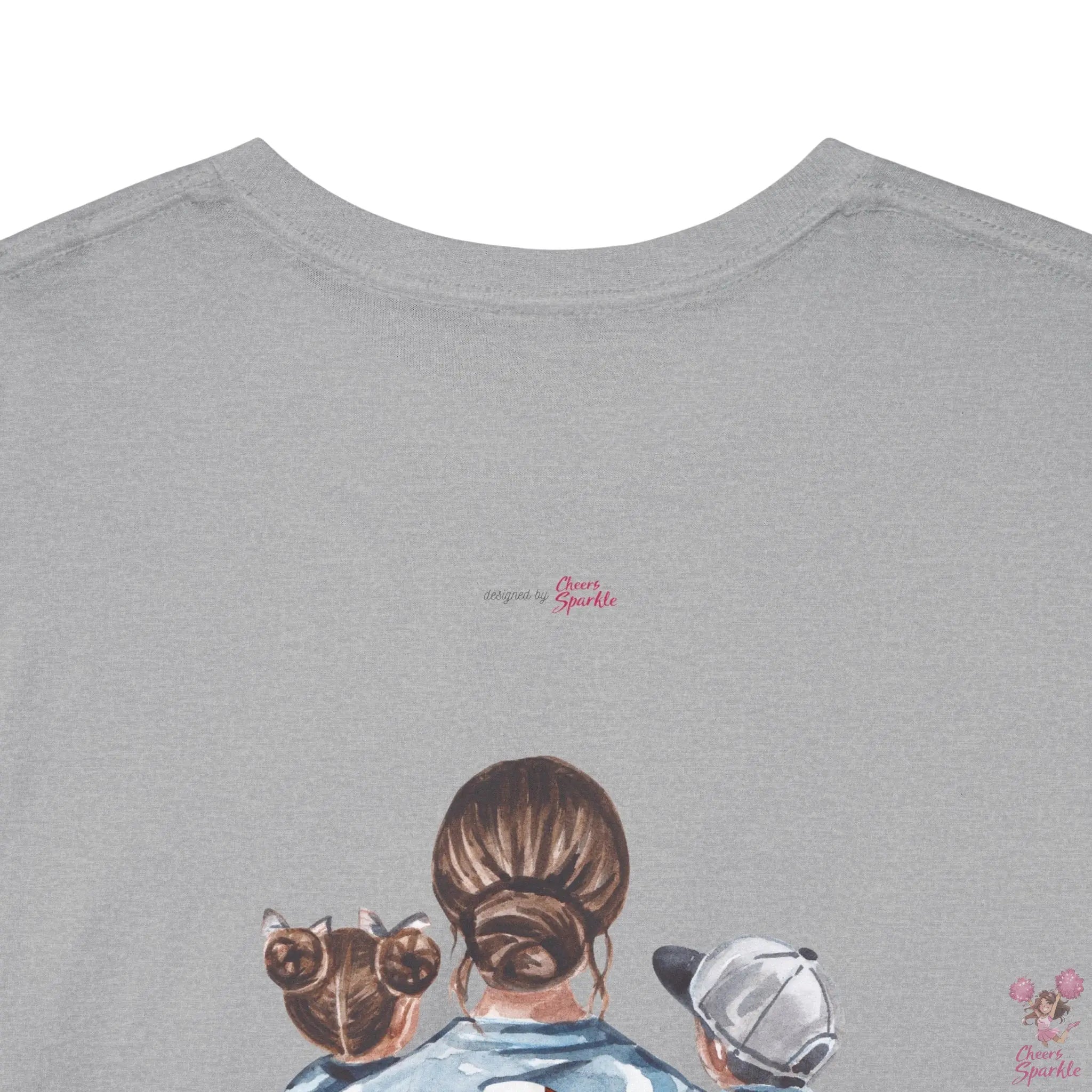 Fan Mom-T-Shirt – „I Cheer for both Teams“ - Cheers and Sparkle