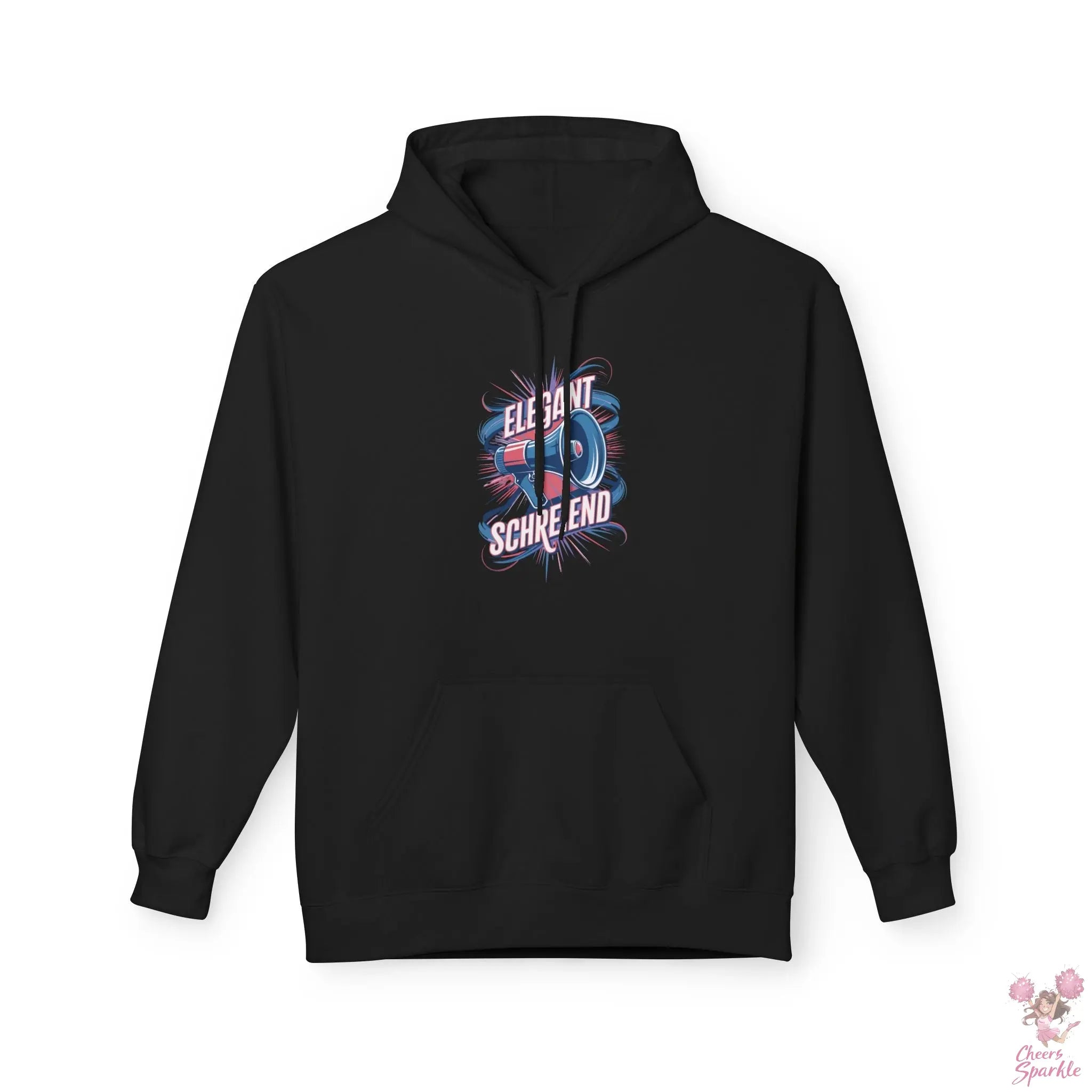 Hoodie „Schreiend & Elegant mit Megaphone“ Cheers and Sparkle
