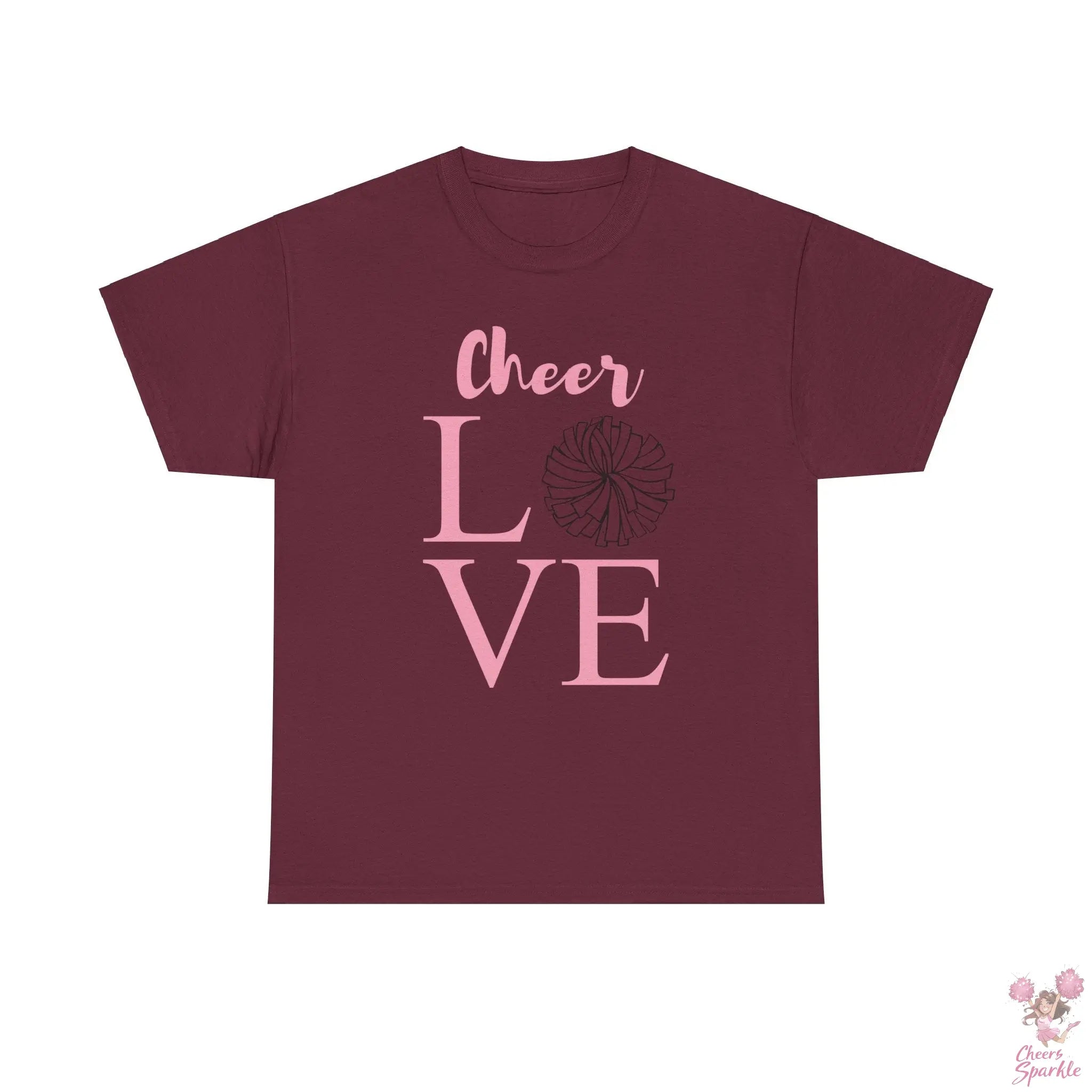 Heavy Cotton T-Shirt "Cheer Love" Cheers and Sparkle