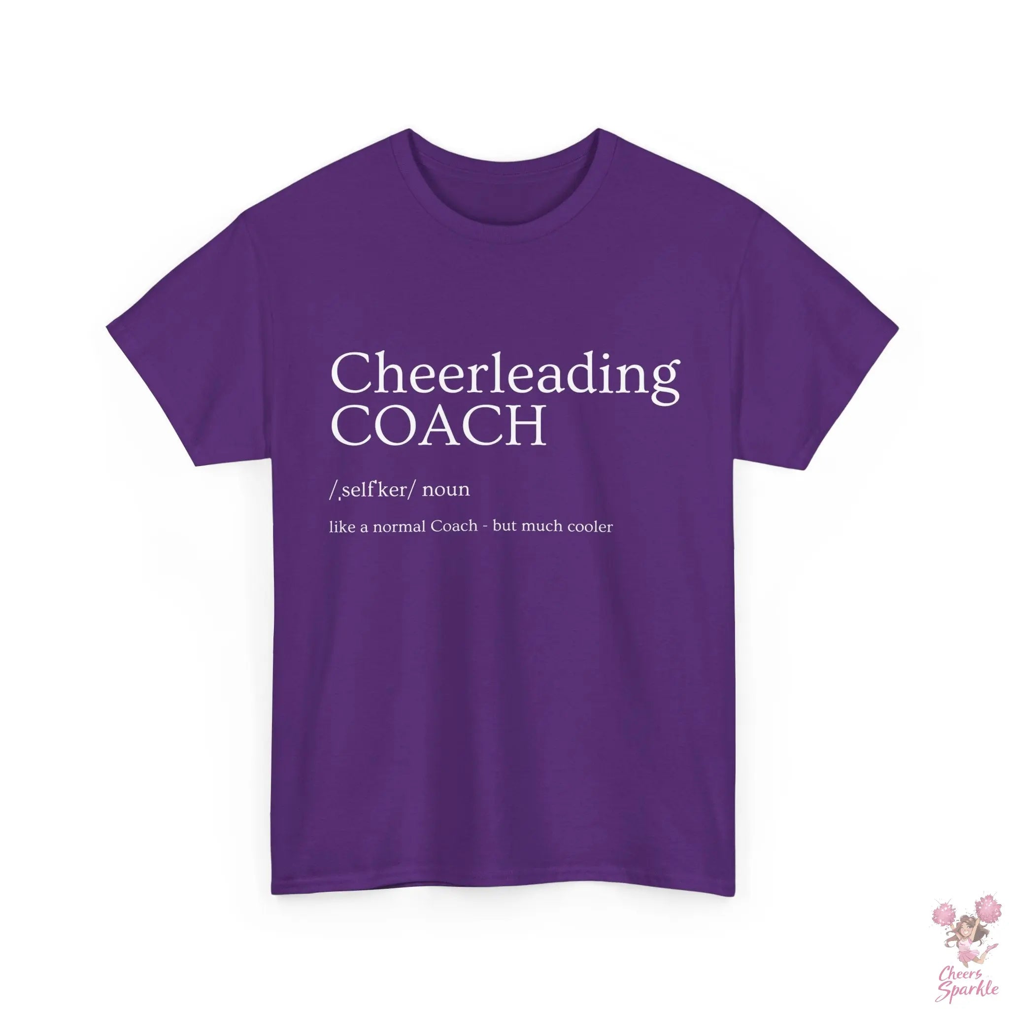 Heavy Cotton T-Shirt „Cheerleading Coach“ Cheers and Sparkle