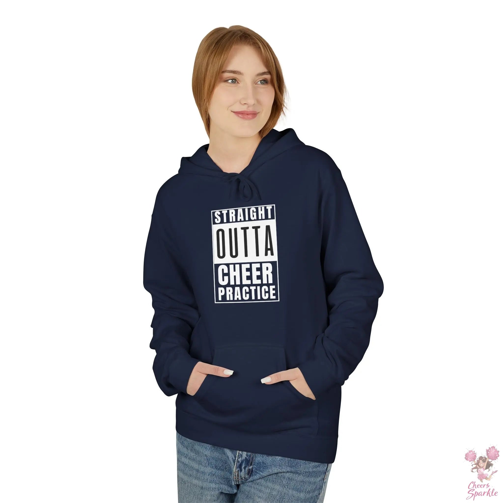 Hoodie „Straight Outta Cheer Practice“ Printify