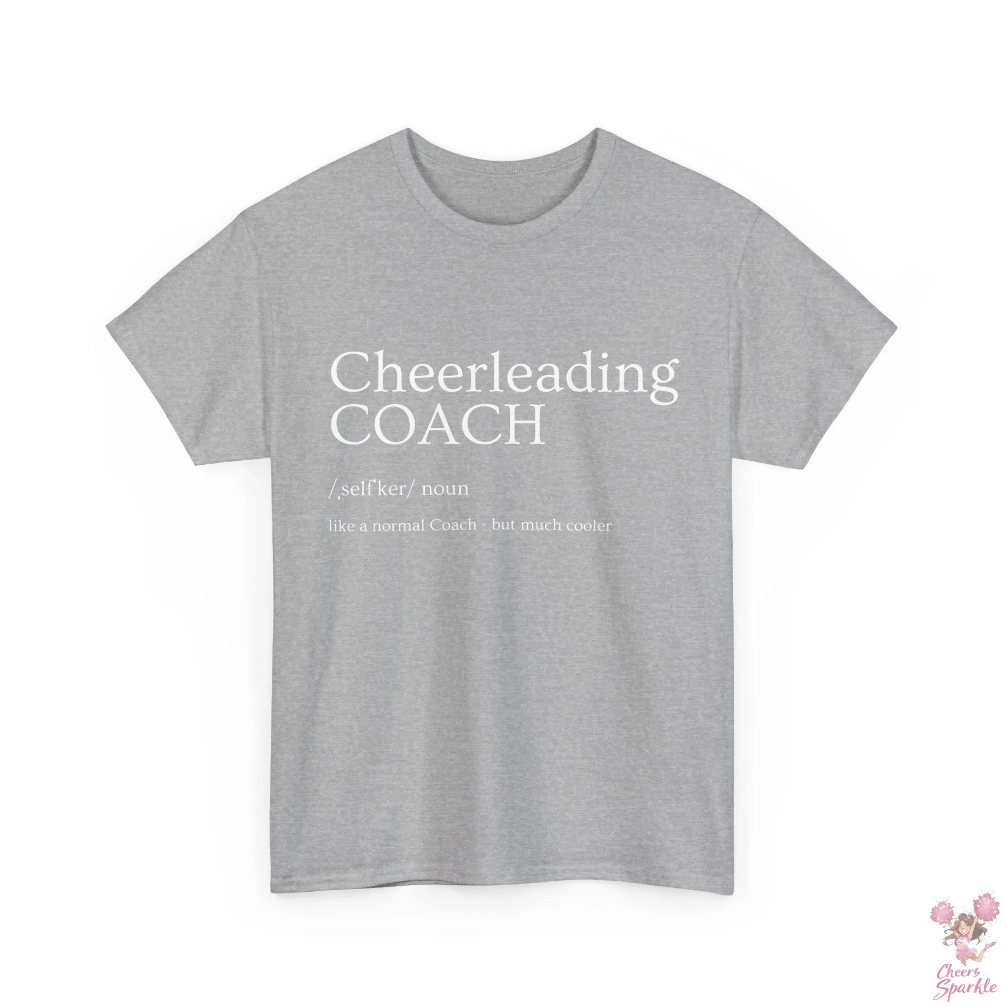 Heavy Cotton T-Shirt „Cheerleading Coach“ Cheers and Sparkle